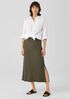 Lightweight Organic Cotton Terry A-Line Skirt