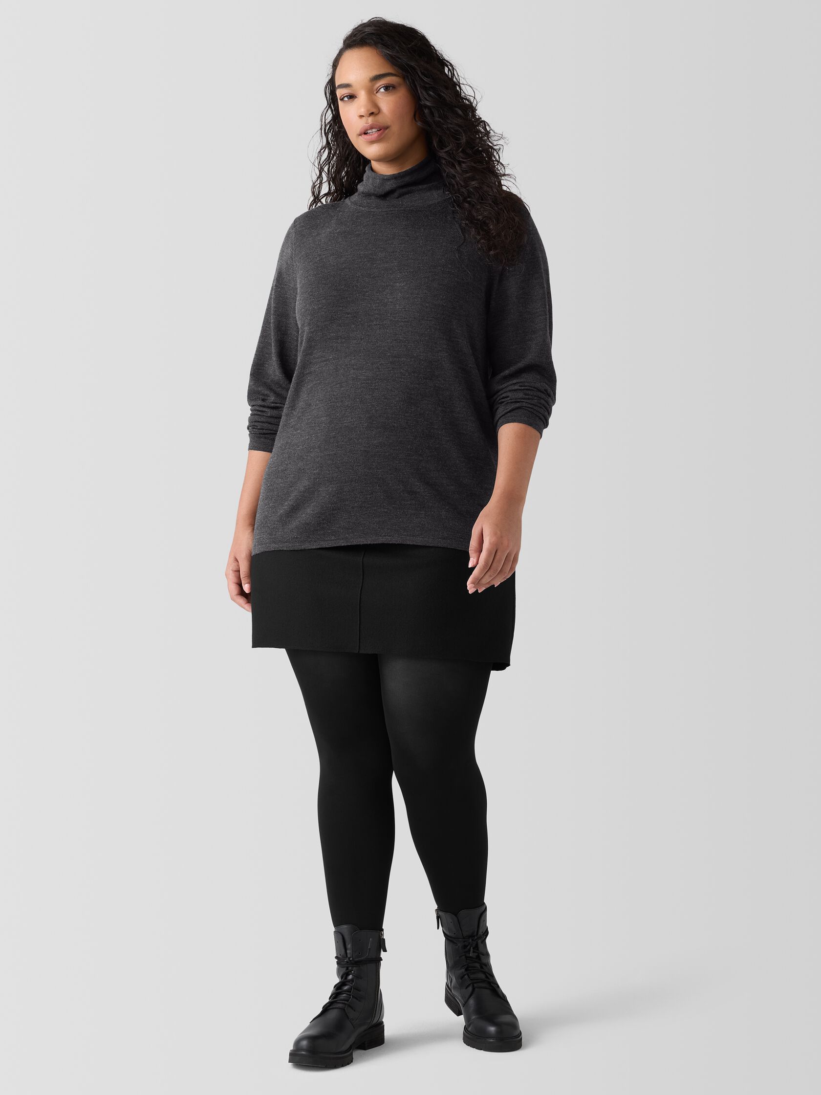 Fine Merino Turtleneck Top in&nbsp;Regenerative Wool