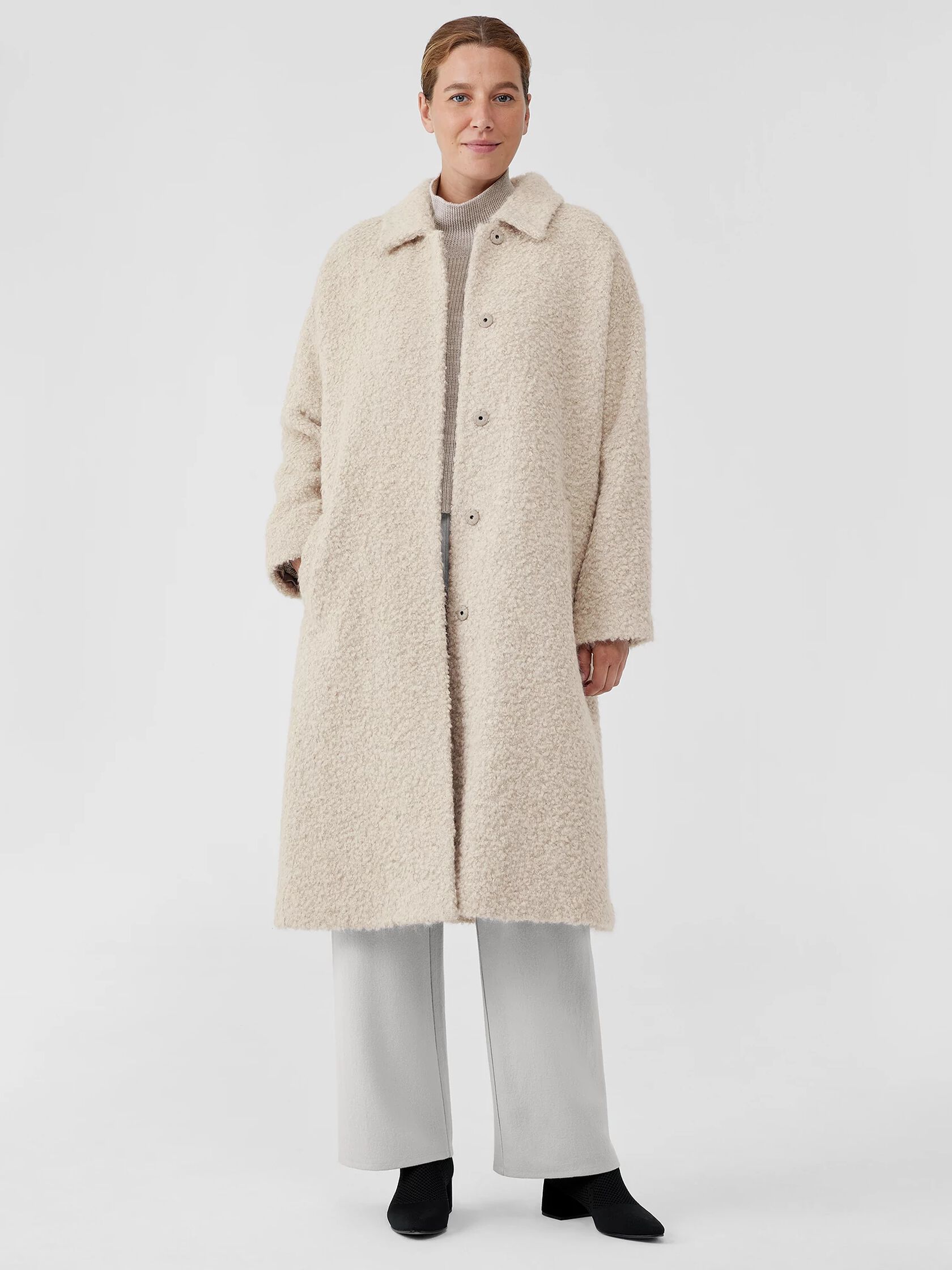 Alpaca Boucle Classic Collar Coat