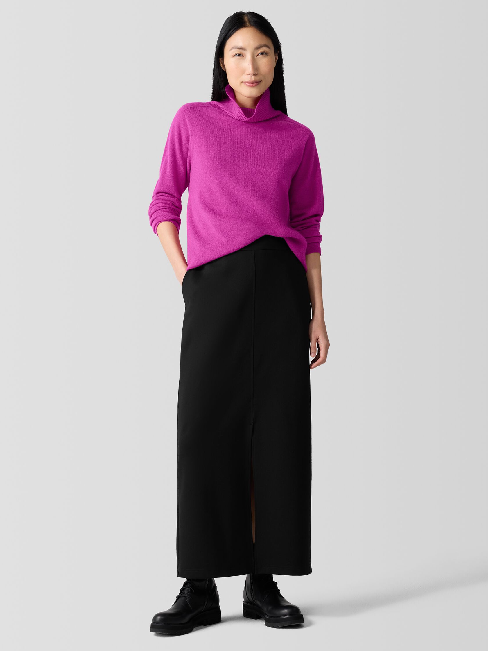 Italian Cashmere Turtleneck Top