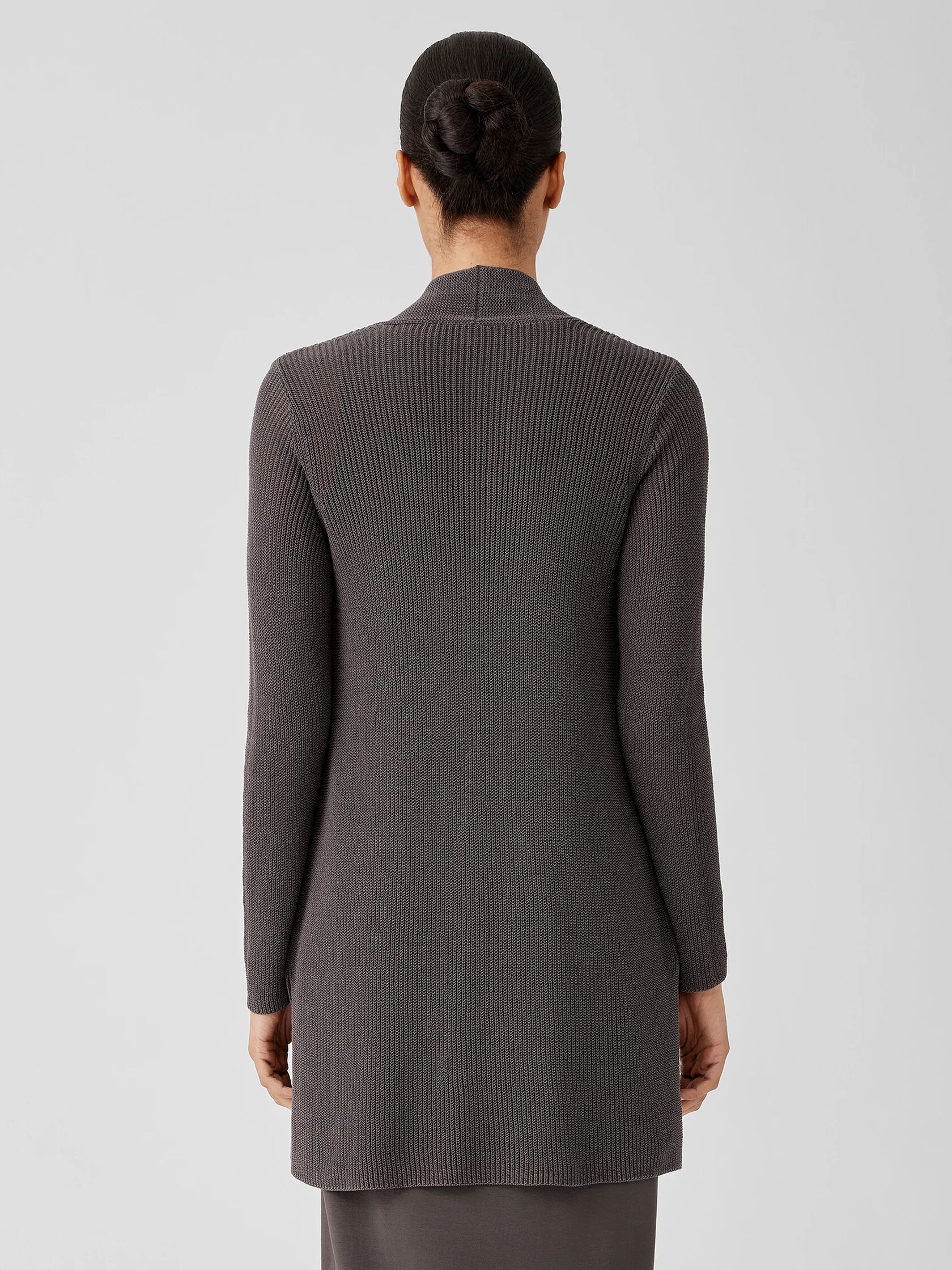 Organic Cotton Silk Cord Long Cardigan