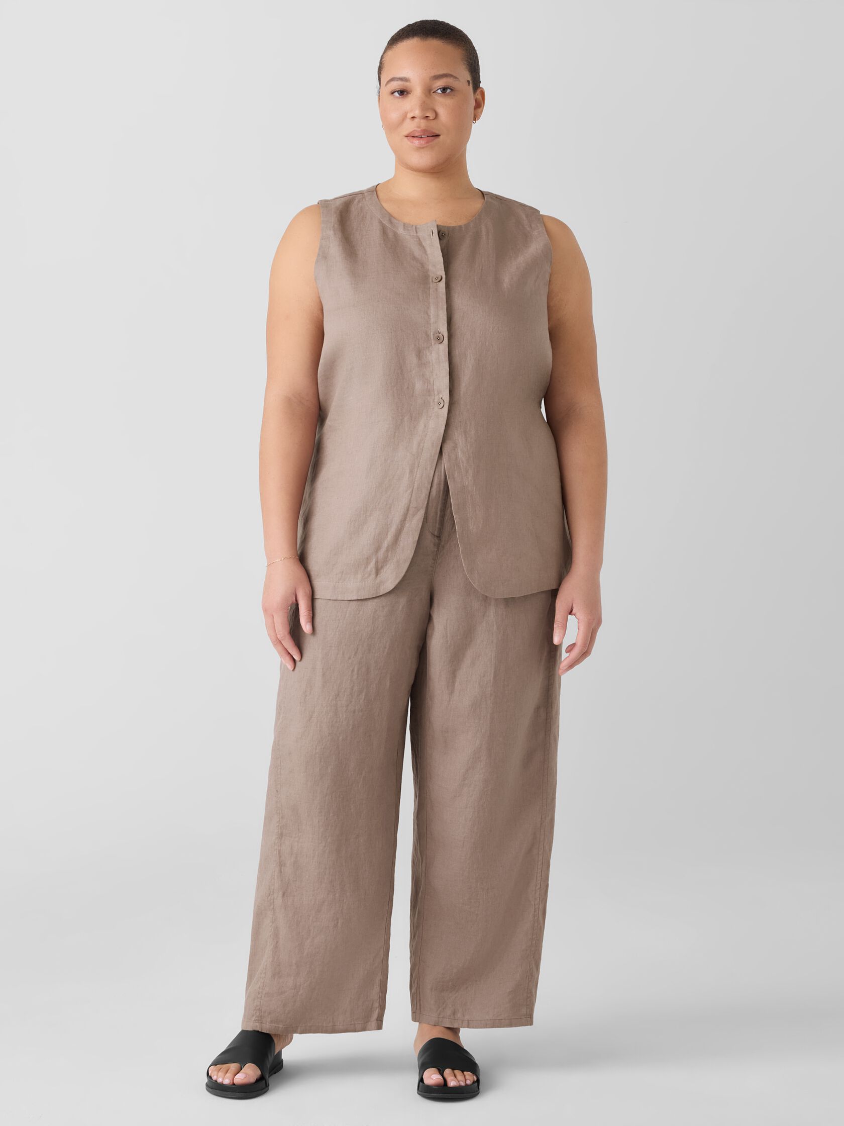 Organic Linen Long Vest