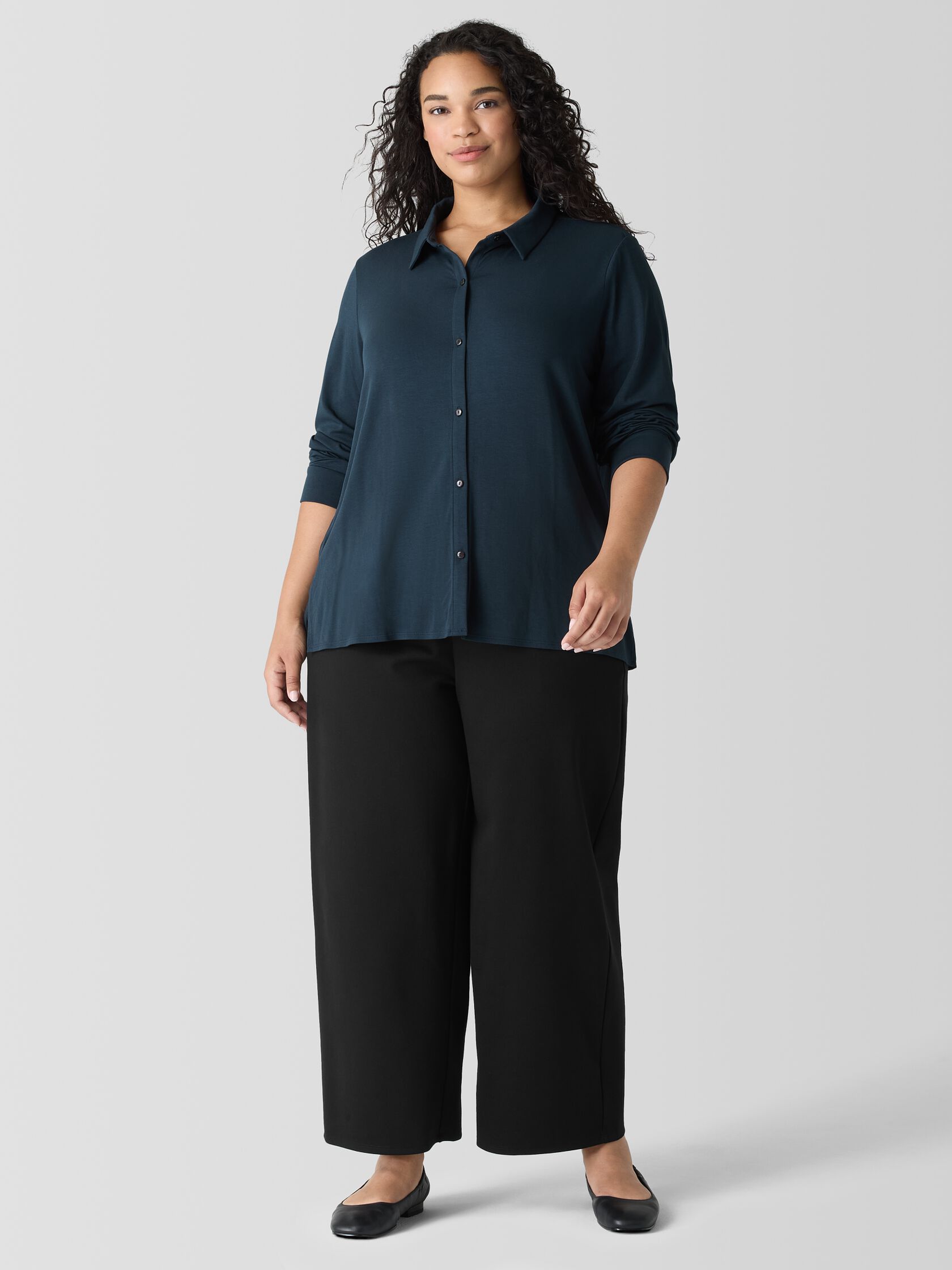 Fine Jersey Classic Collar Shirt