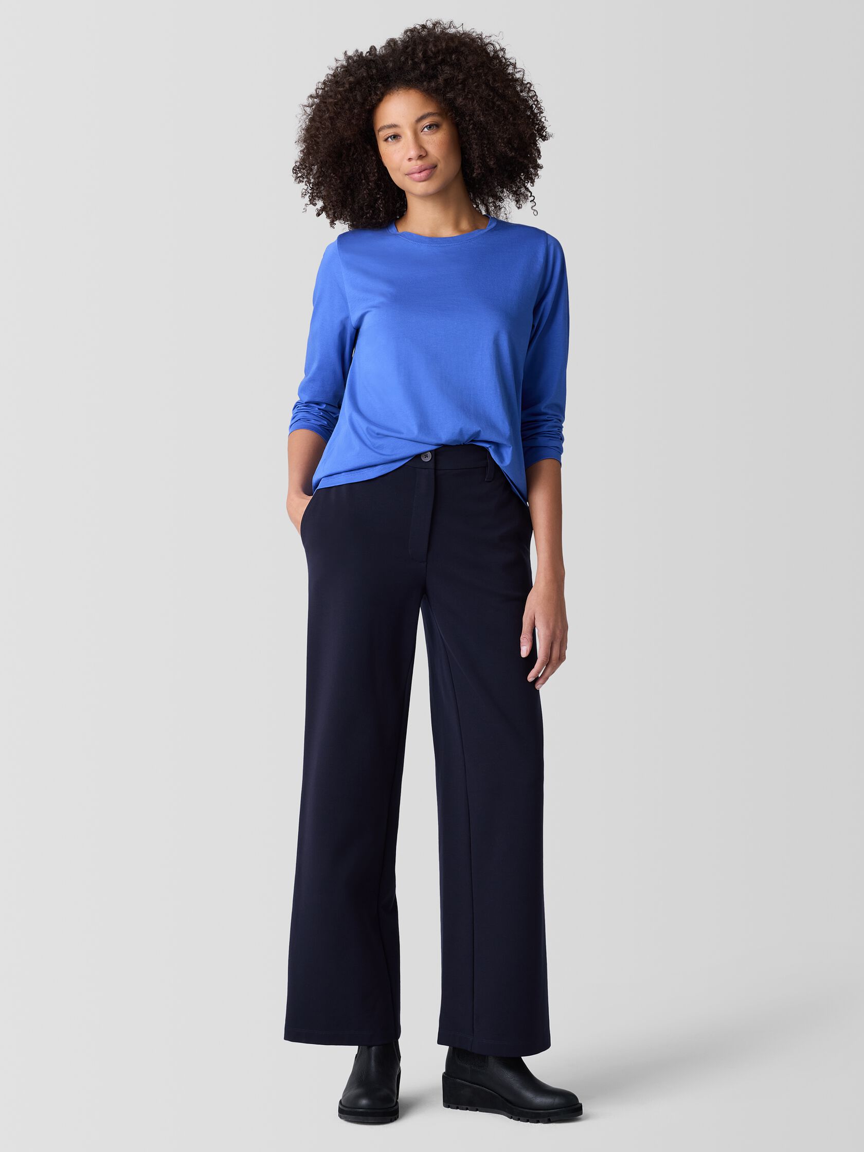 Organic Pima Cotton Jersey Long-Sleeve Tee