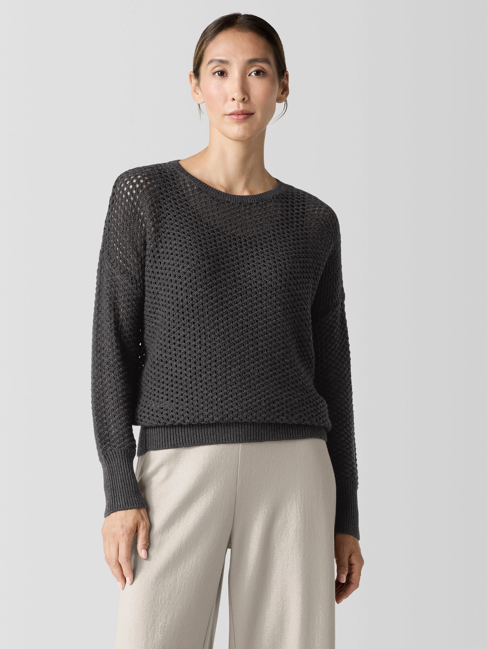Merino Crew Neck Top in Regenerative Wool