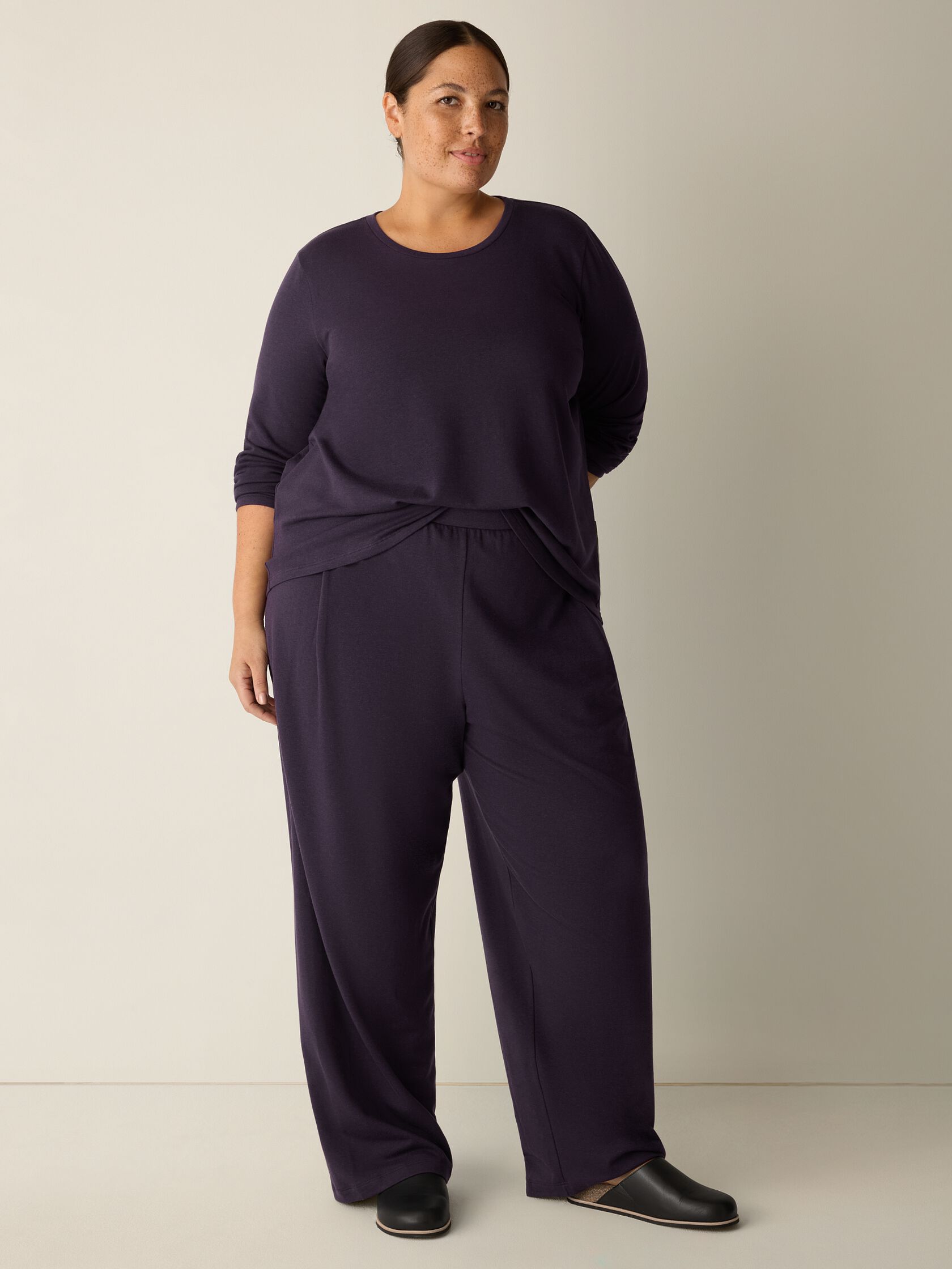 Cozy Brushed Terry Hug Straight Pant