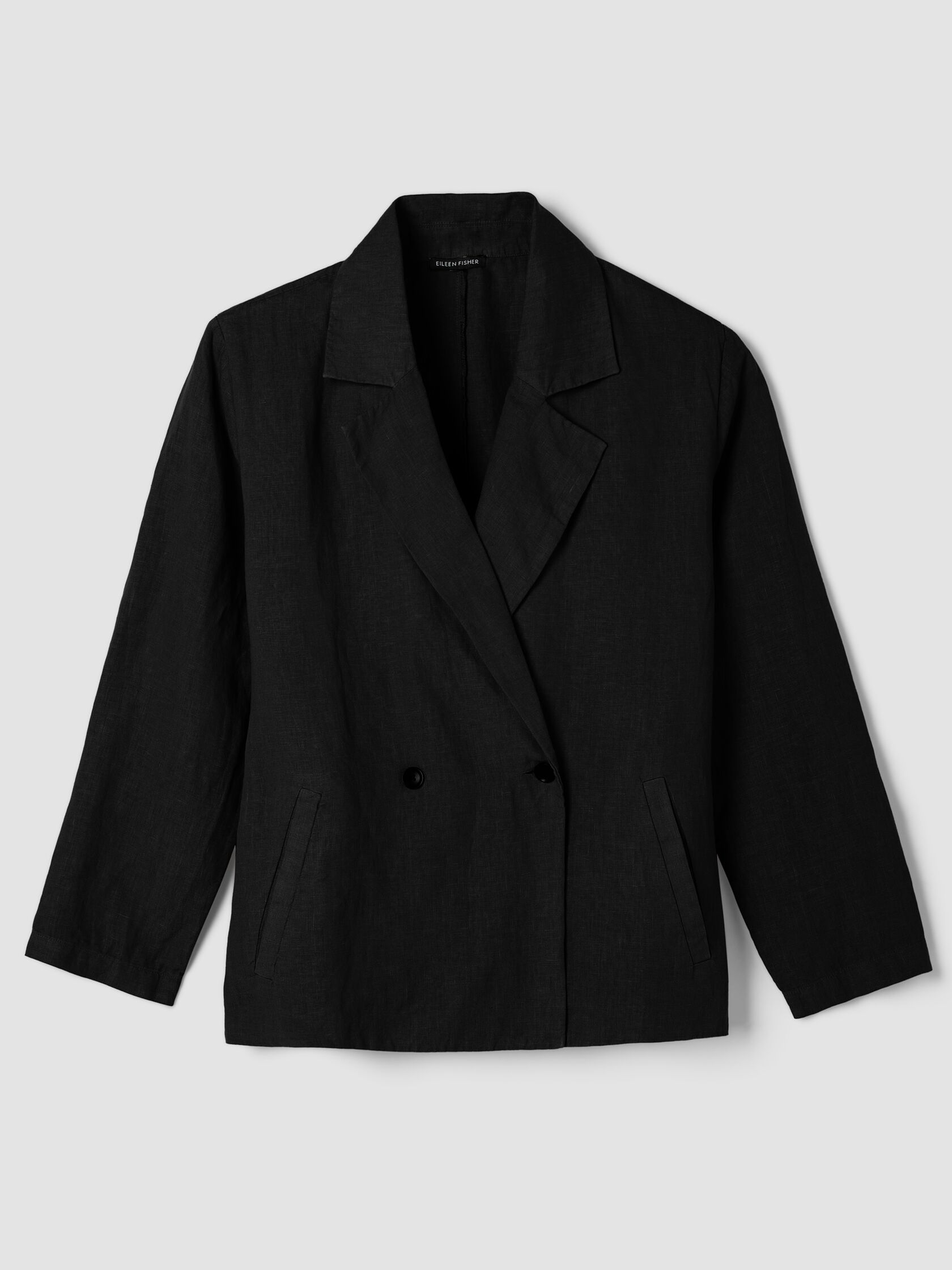 Organic Linen Double-Breasted Blazer