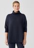 Cozy Brushed Terry Hug Funnel Neck Top