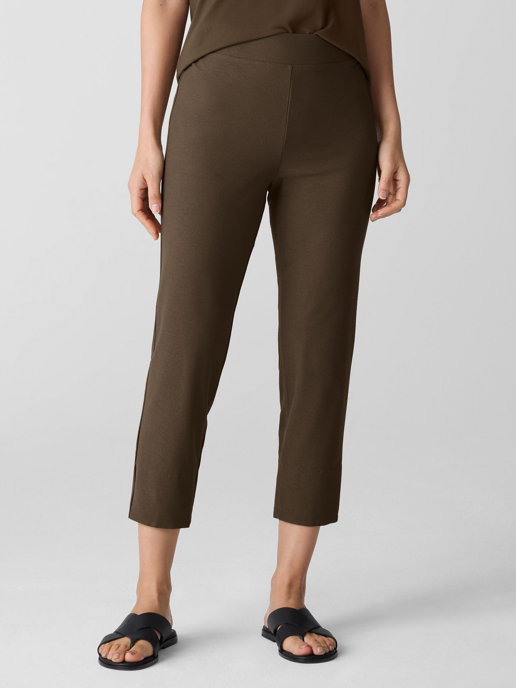 Washable Stretch Crepe Slim Pant