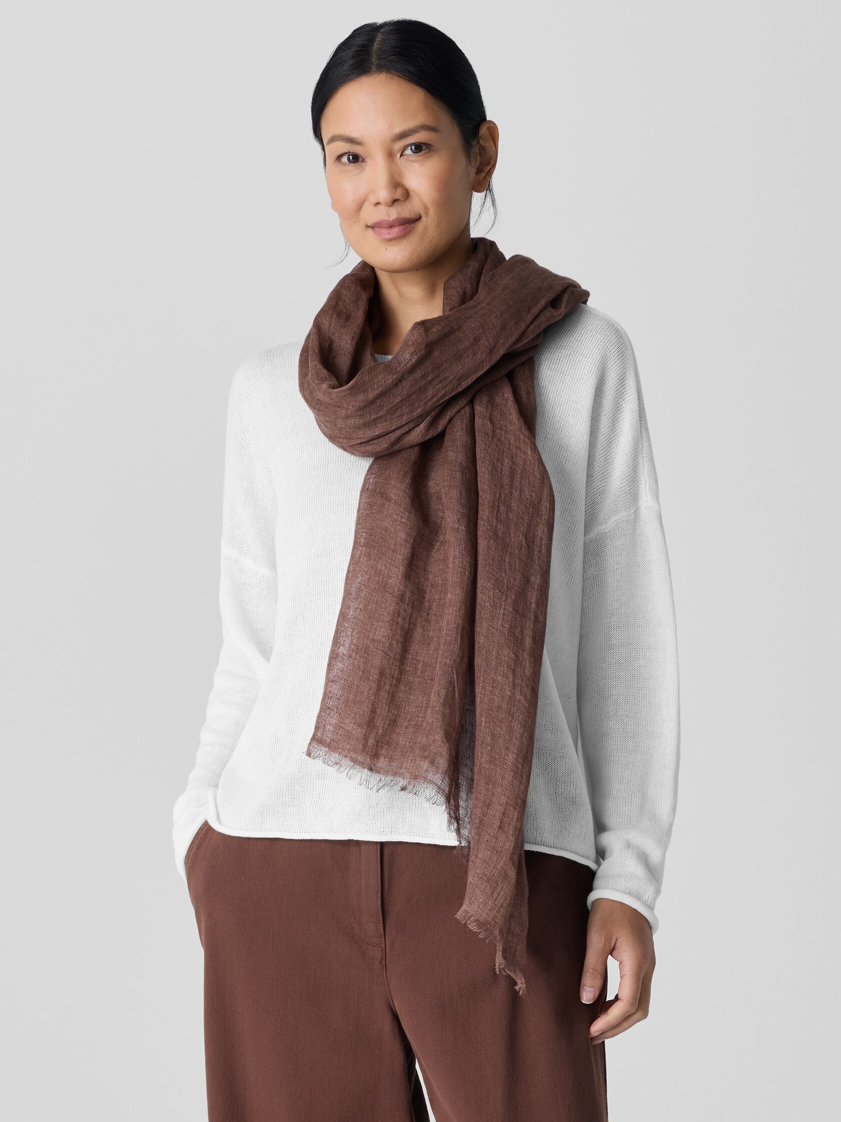 Airy Linen D&eacute;lav&eacute; Scarf