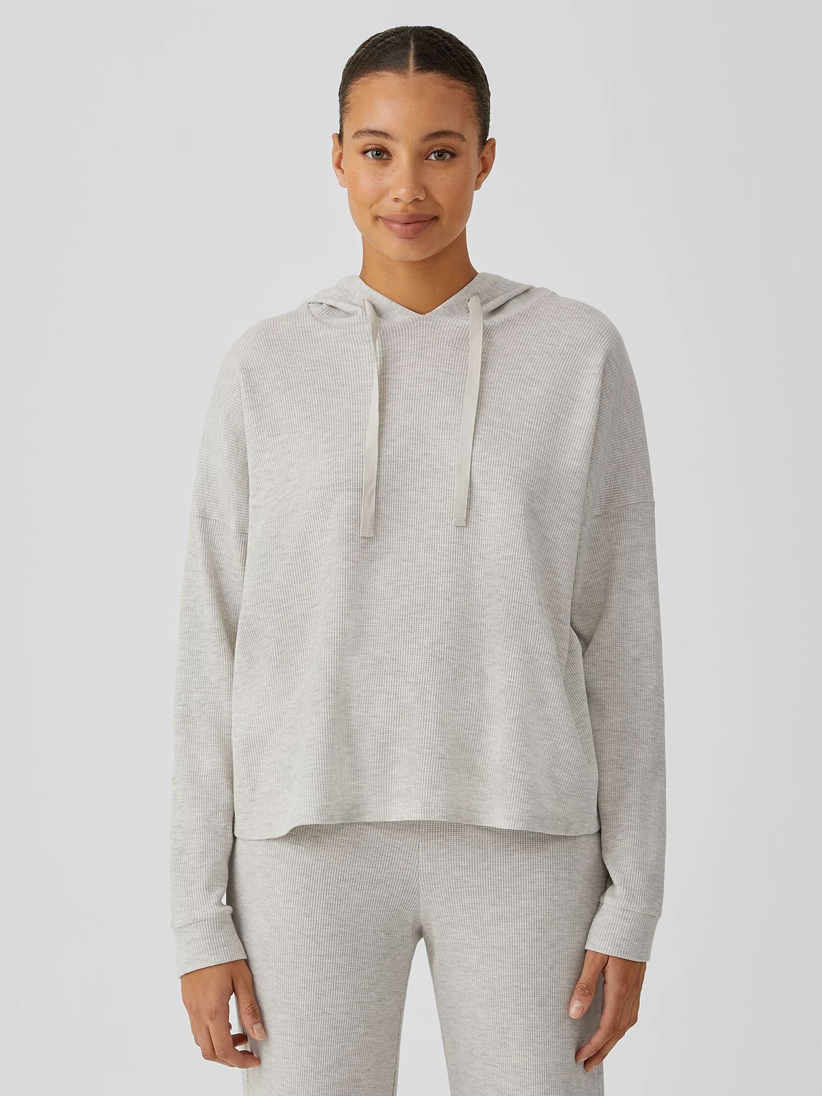 Cozy Waffle Knit Hooded Top