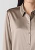 Stretch Silk Charmeuse&nbsp;Classic Collar Shirt