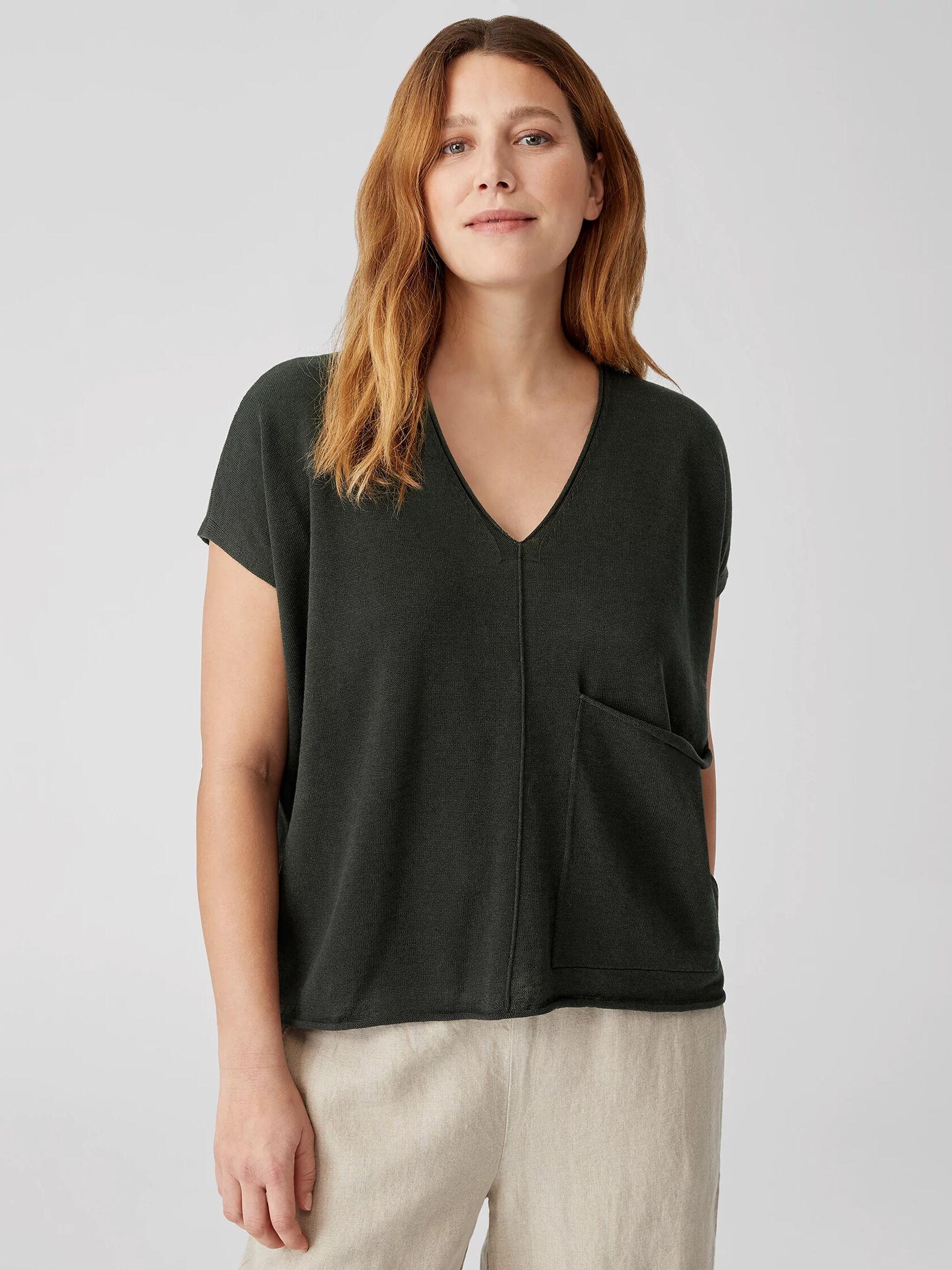Organic Linen Cotton Square Top