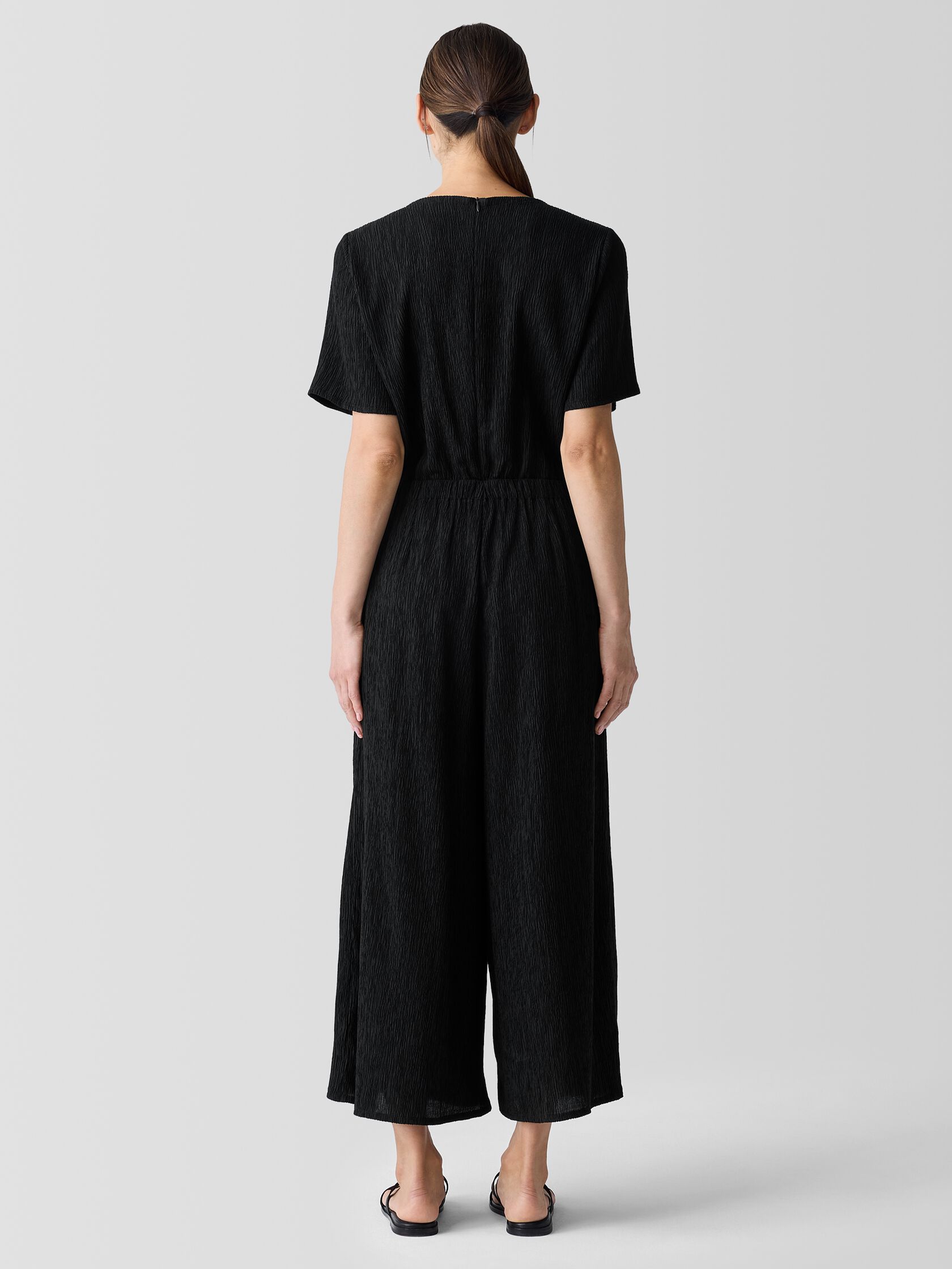Woven Pliss&eacute; Jumpsuit