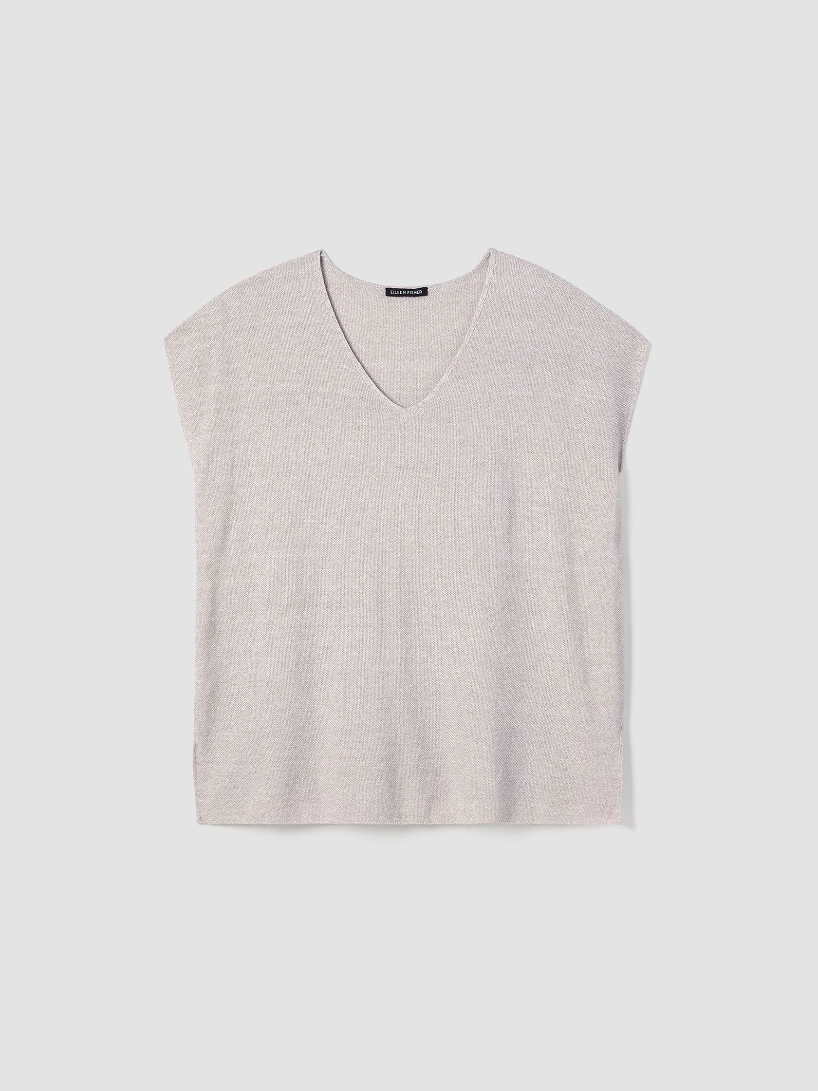 Organic Linen Cotton V-Neck Top