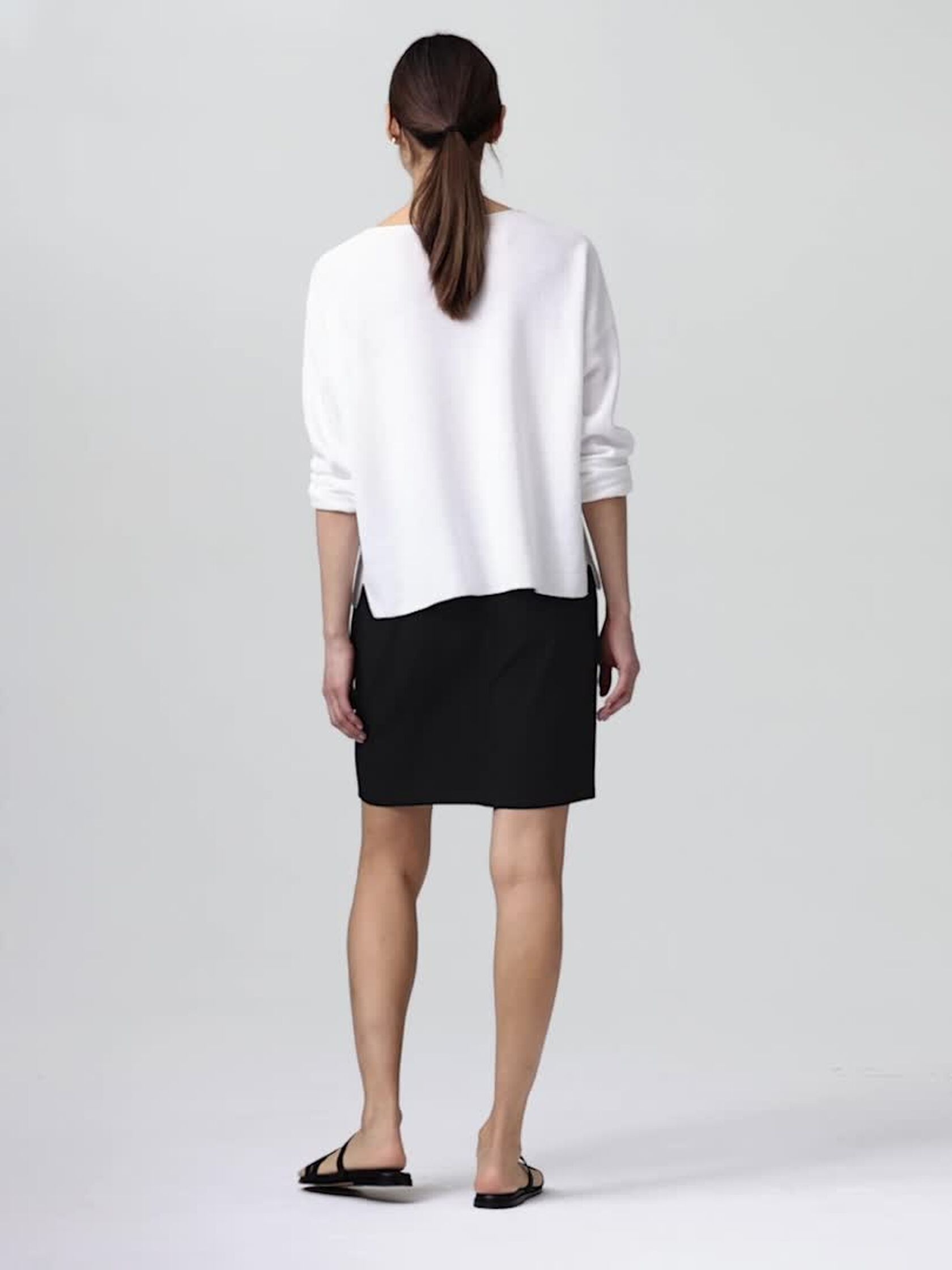 Washable Stretch Crepe Mini Skirt