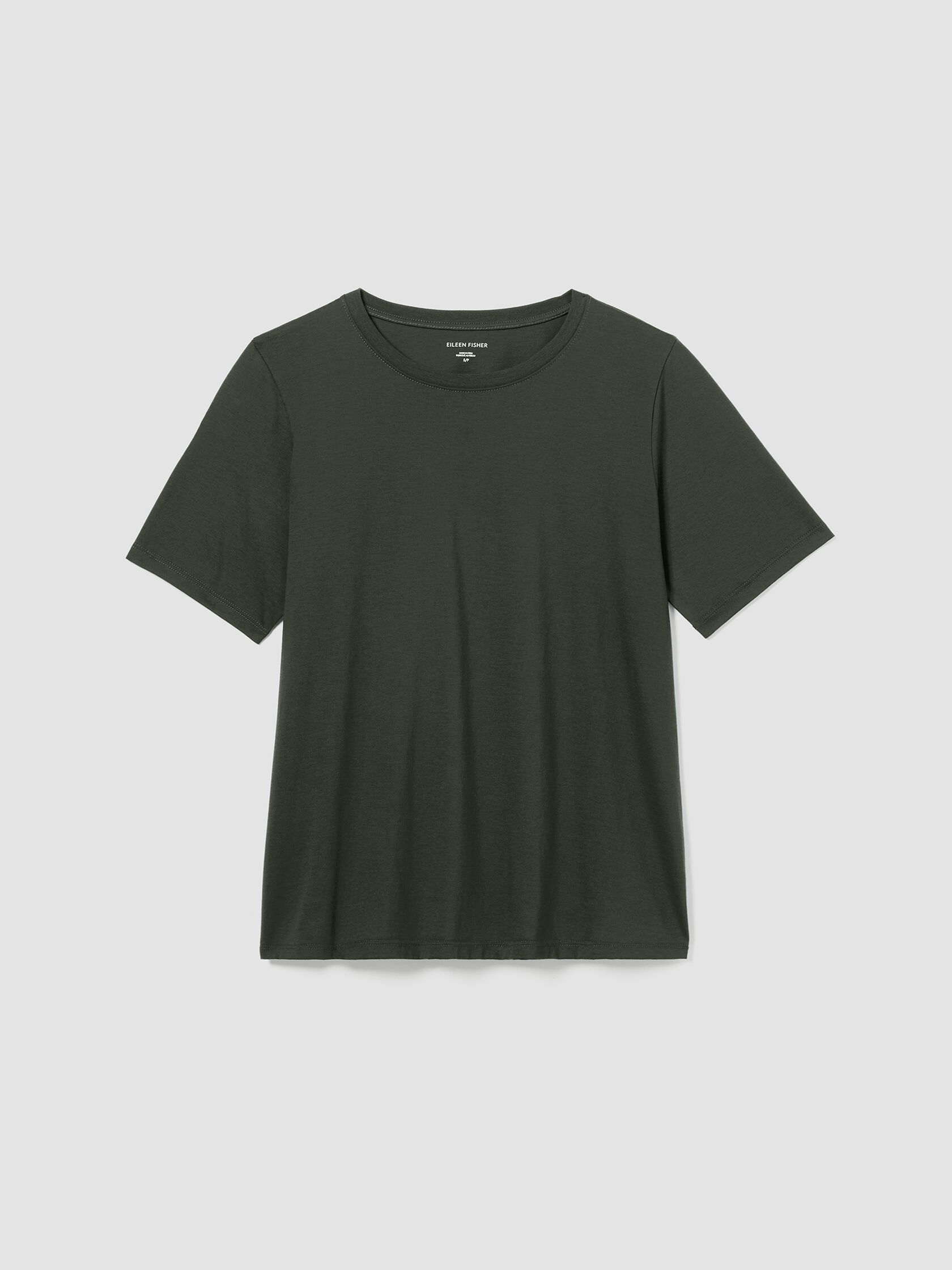 Organic Pima Cotton Jersey&nbsp;Round Neck Tee