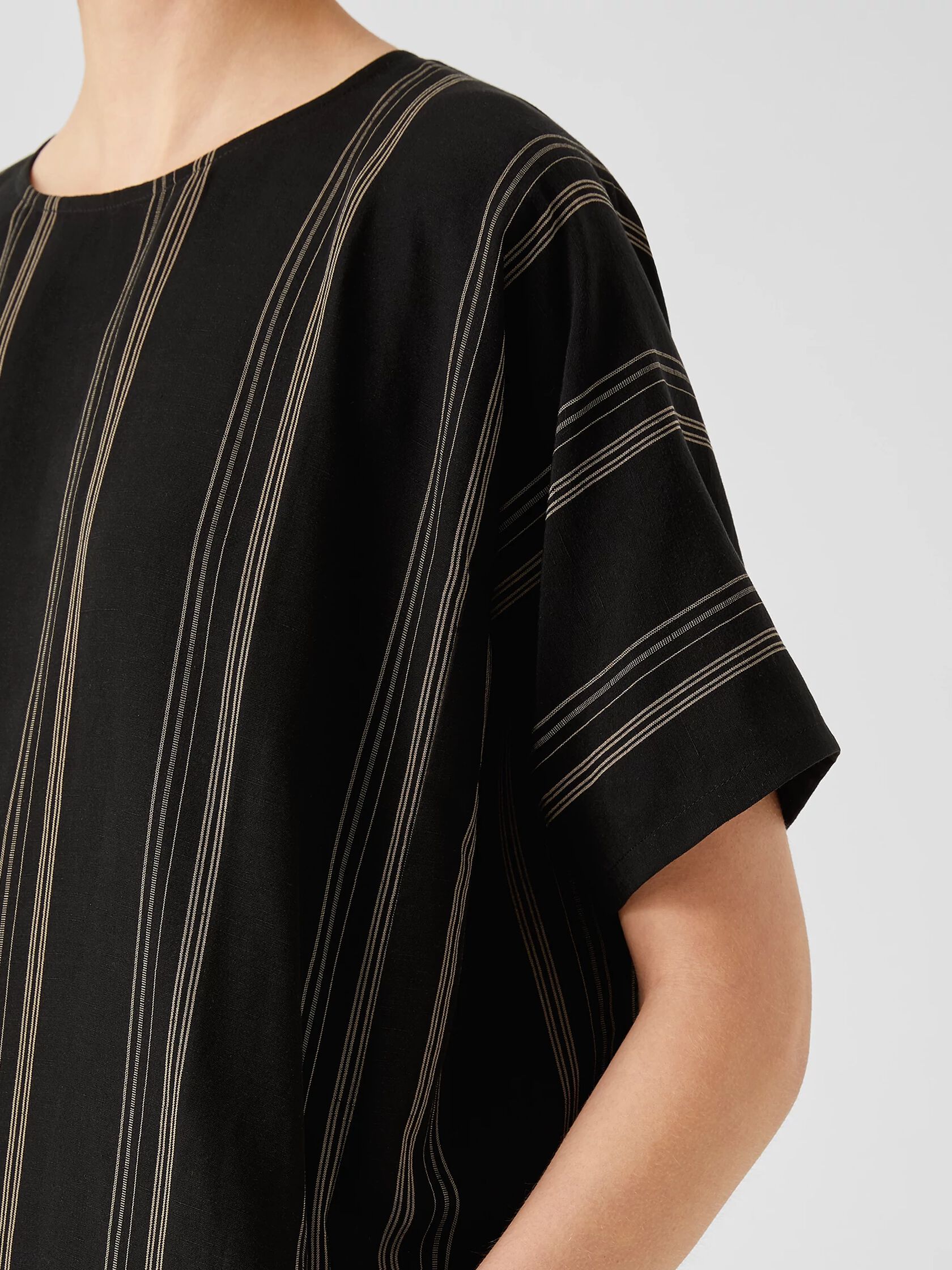 Organic Linen Blend Striped Dress