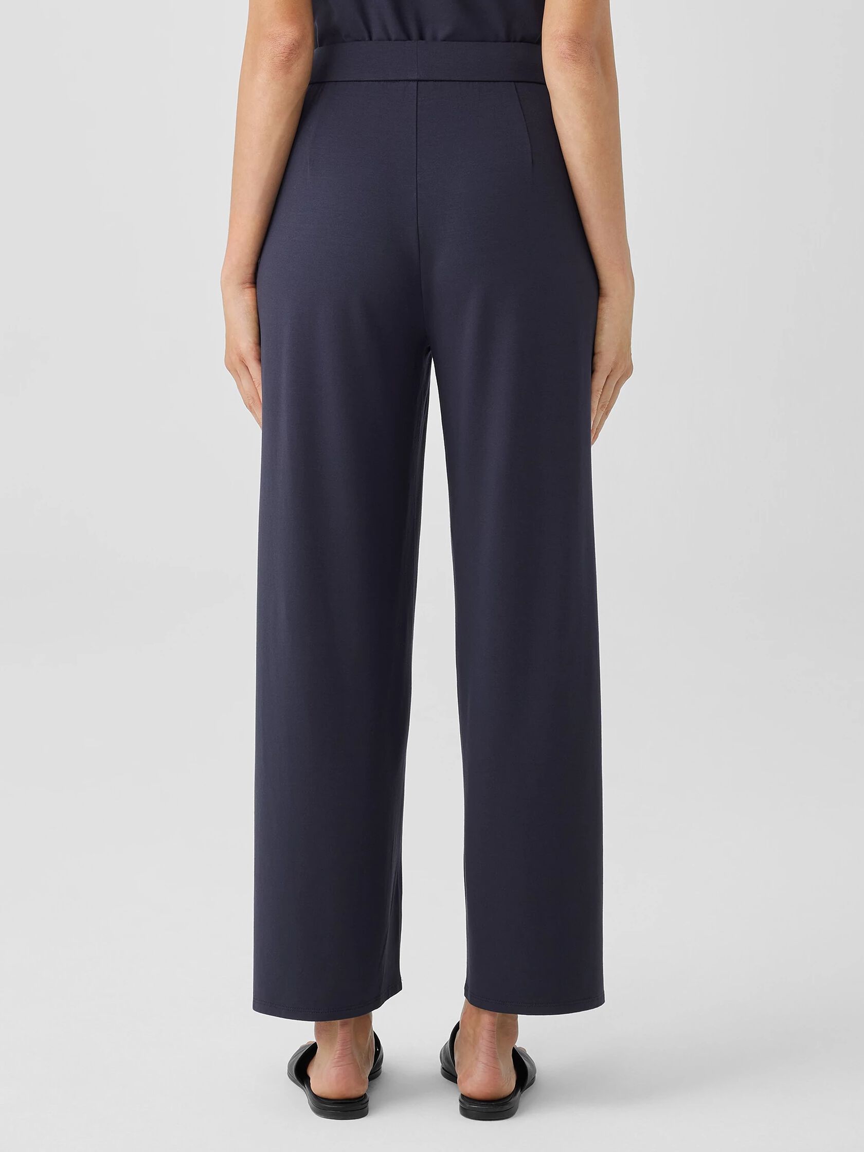 Stretch Jersey Knit Straight Pant