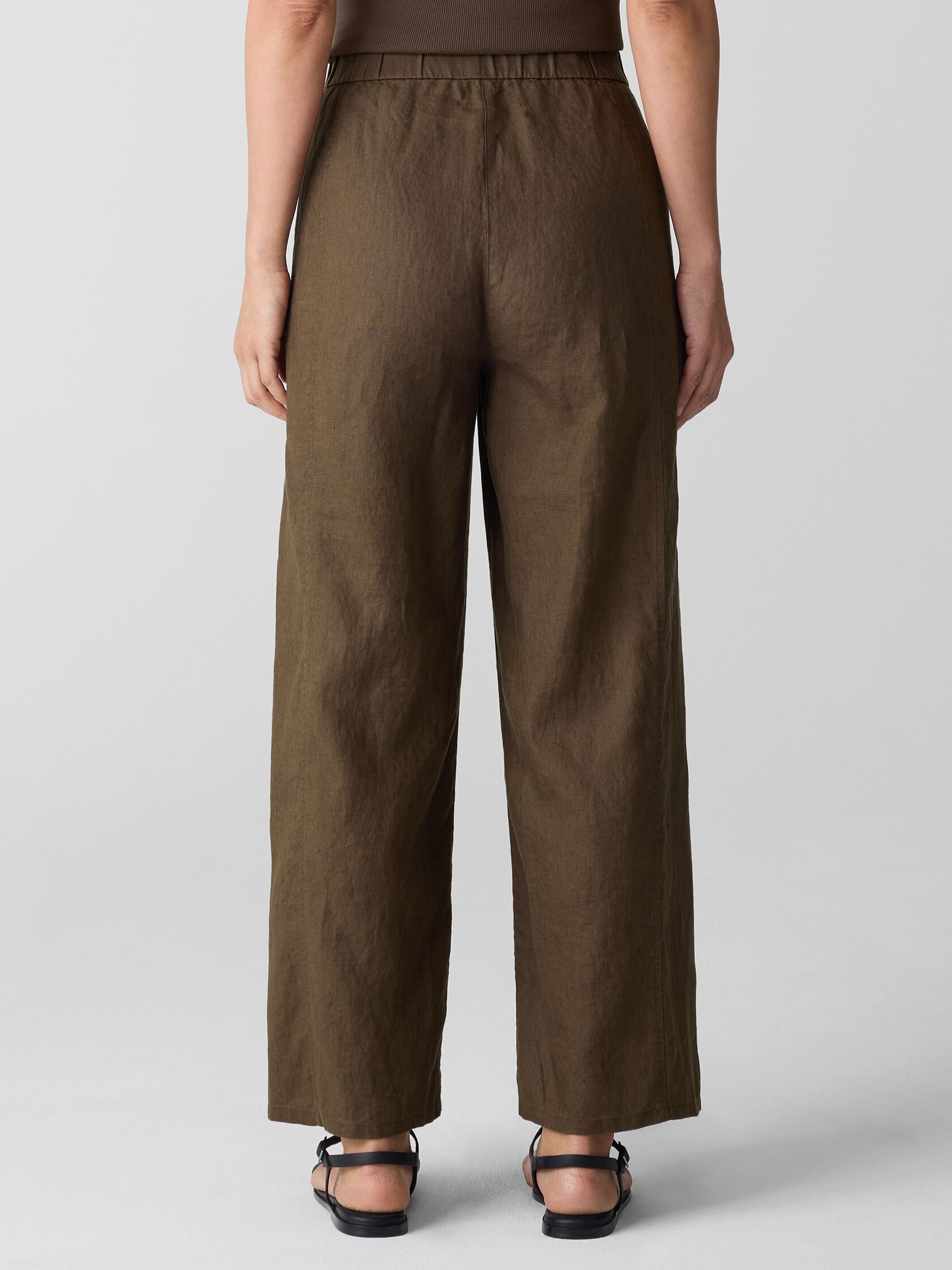 Organic Linen Wide-Leg Trouser Pant