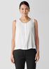 Silk Georgette Crepe Round Neck Vest