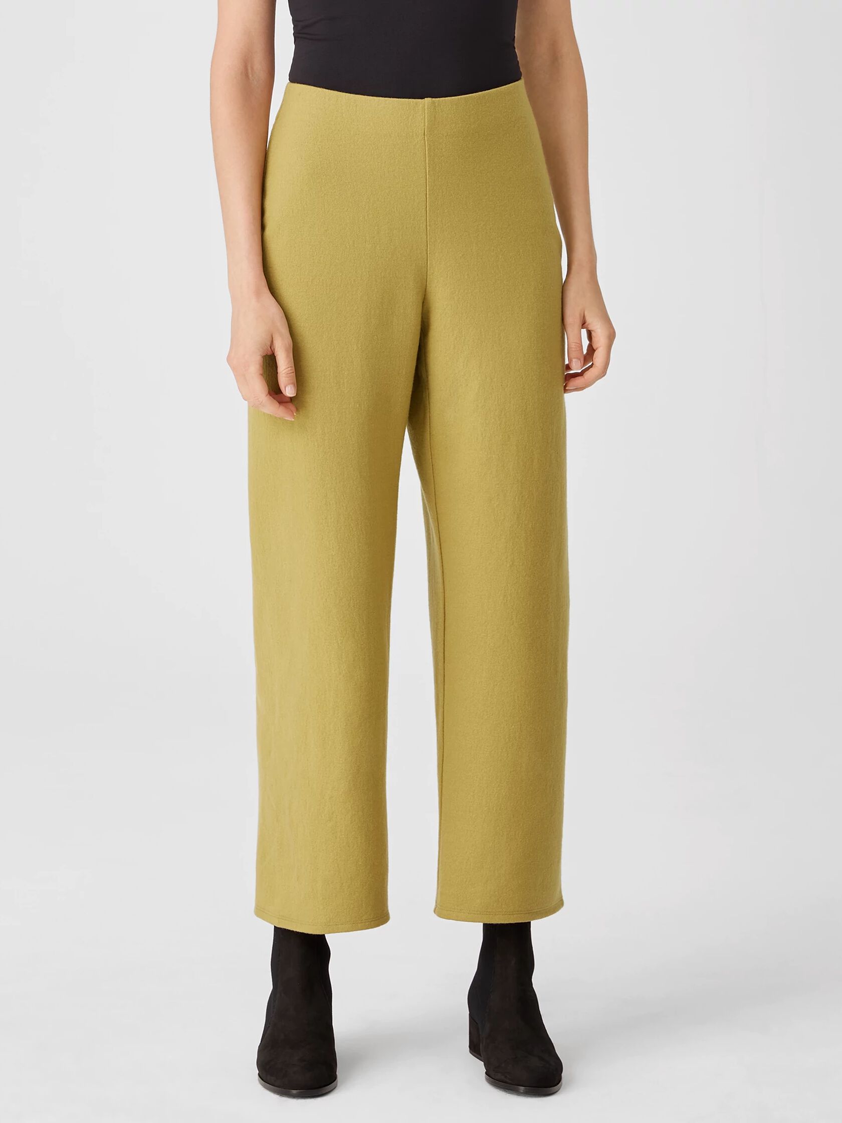 Boiled Wool Jersey Straight Pant