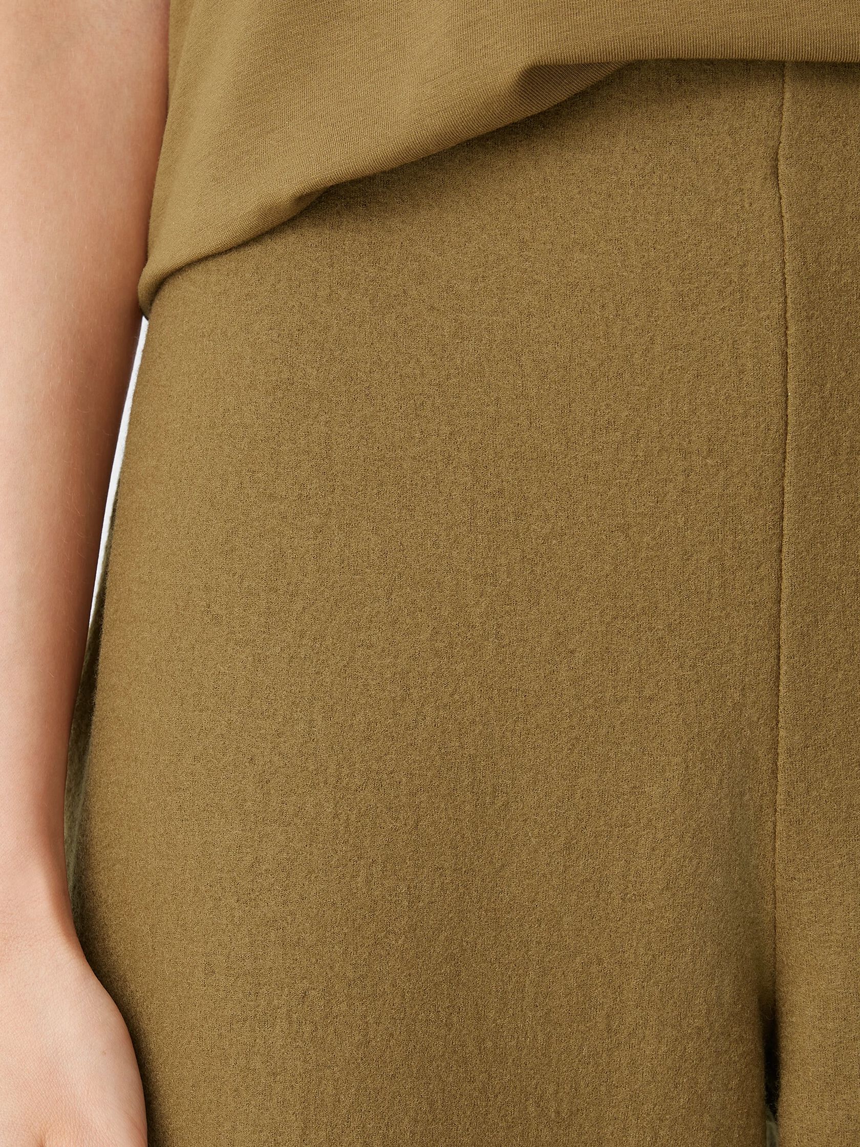 Boiled Wool Jersey Straight Pant