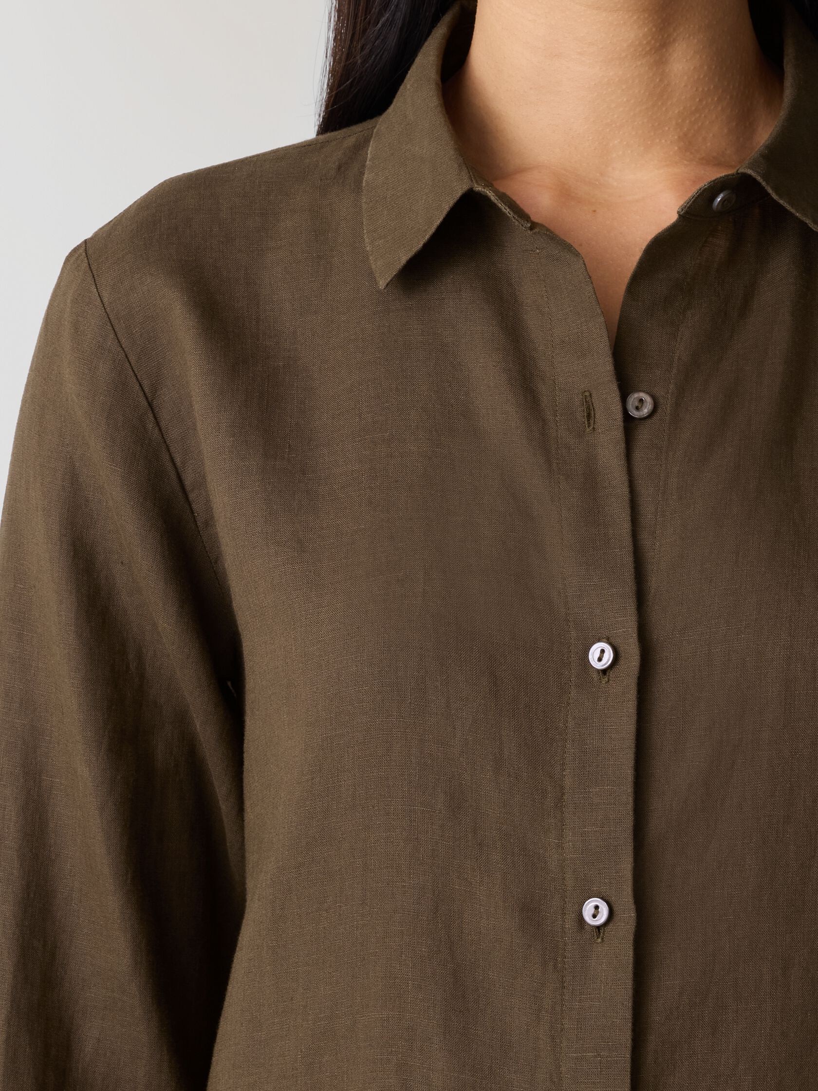 Organic Handkerchief Linen Classic Collar Shirt