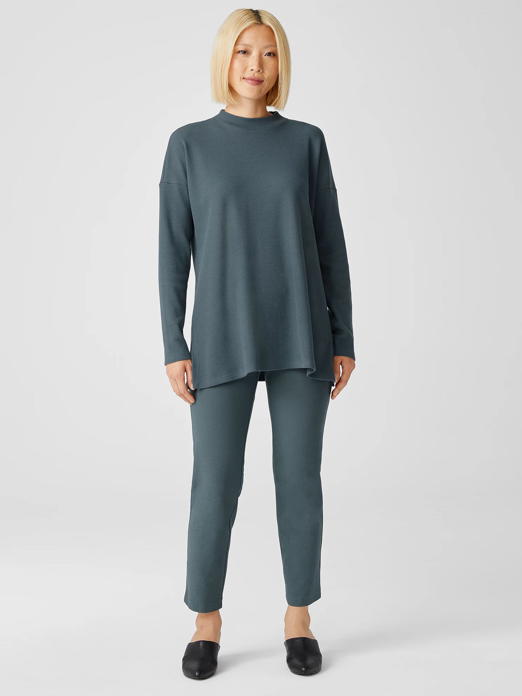 Washable Stretch Crepe Slim Pant