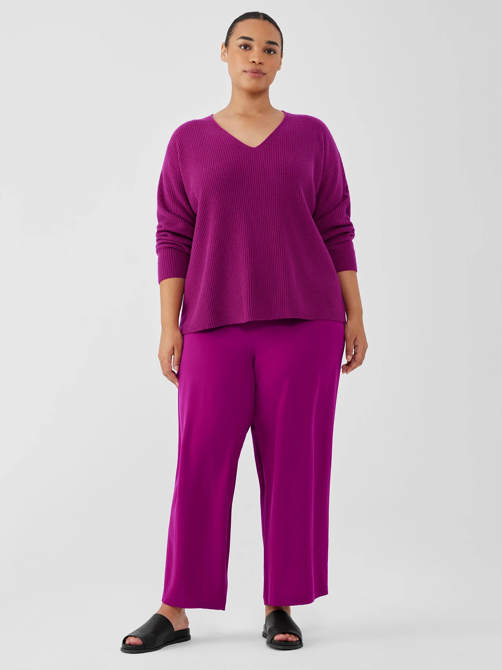Silk Georgette Crepe Straight Pant