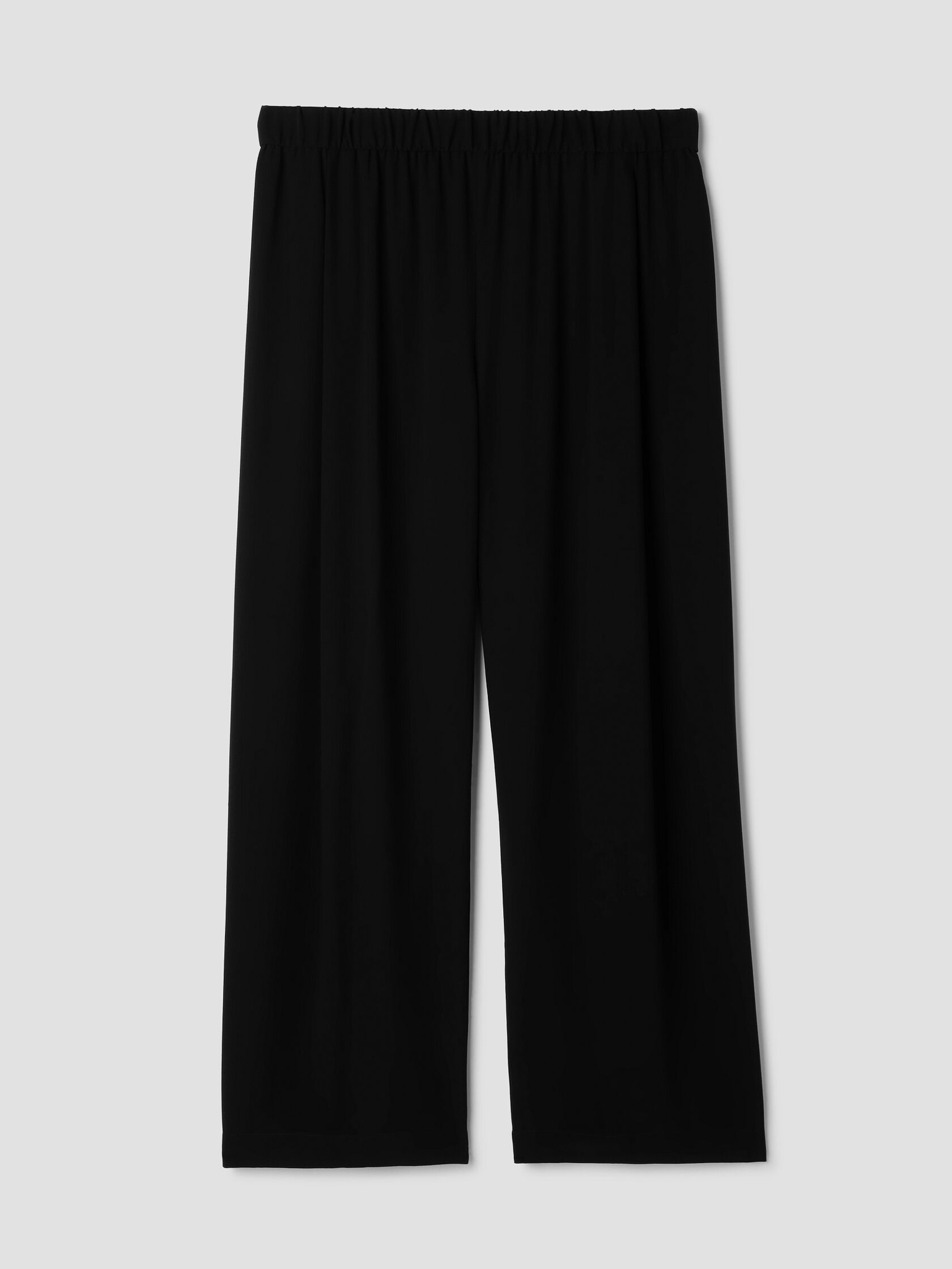 Silk Georgette Crepe Pleated Straight Pant