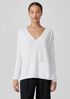 Organic Linen Cotton Slub V-Neck Top