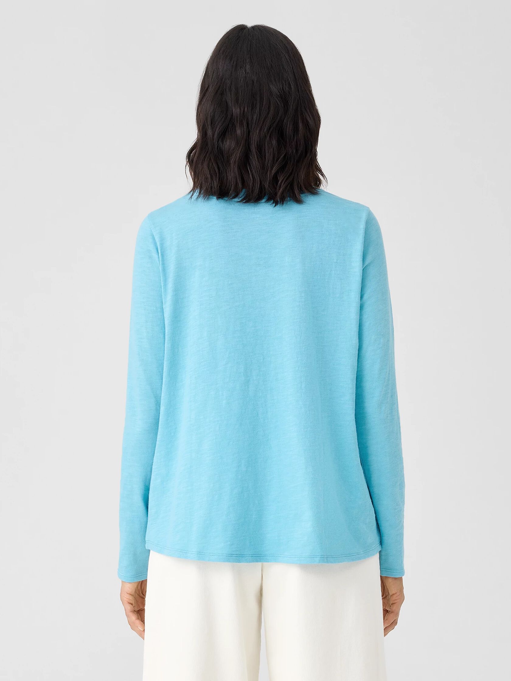 Organic Cotton Slub Crew Neck Top