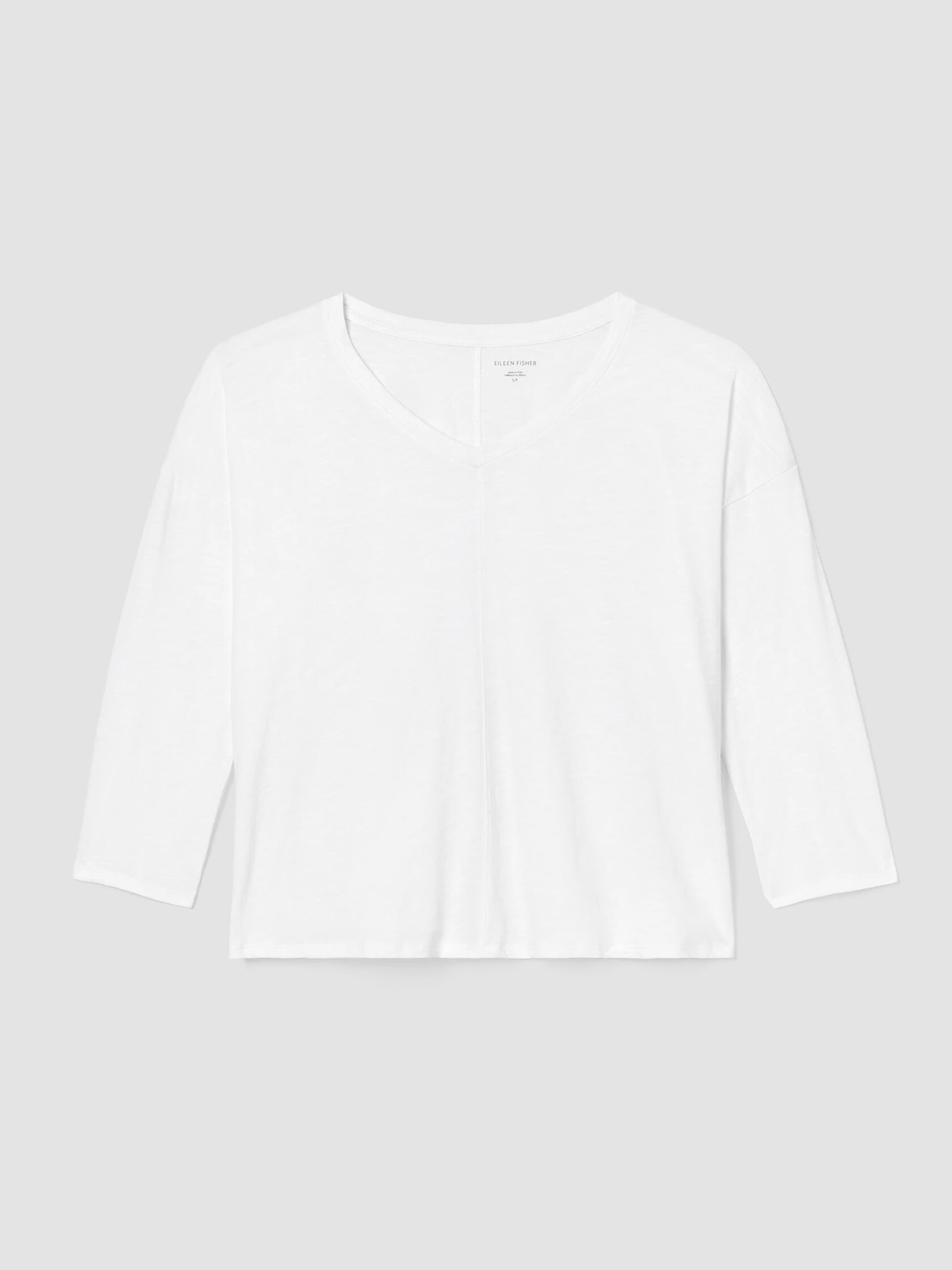 Organic Cotton Slub V-Neck Top