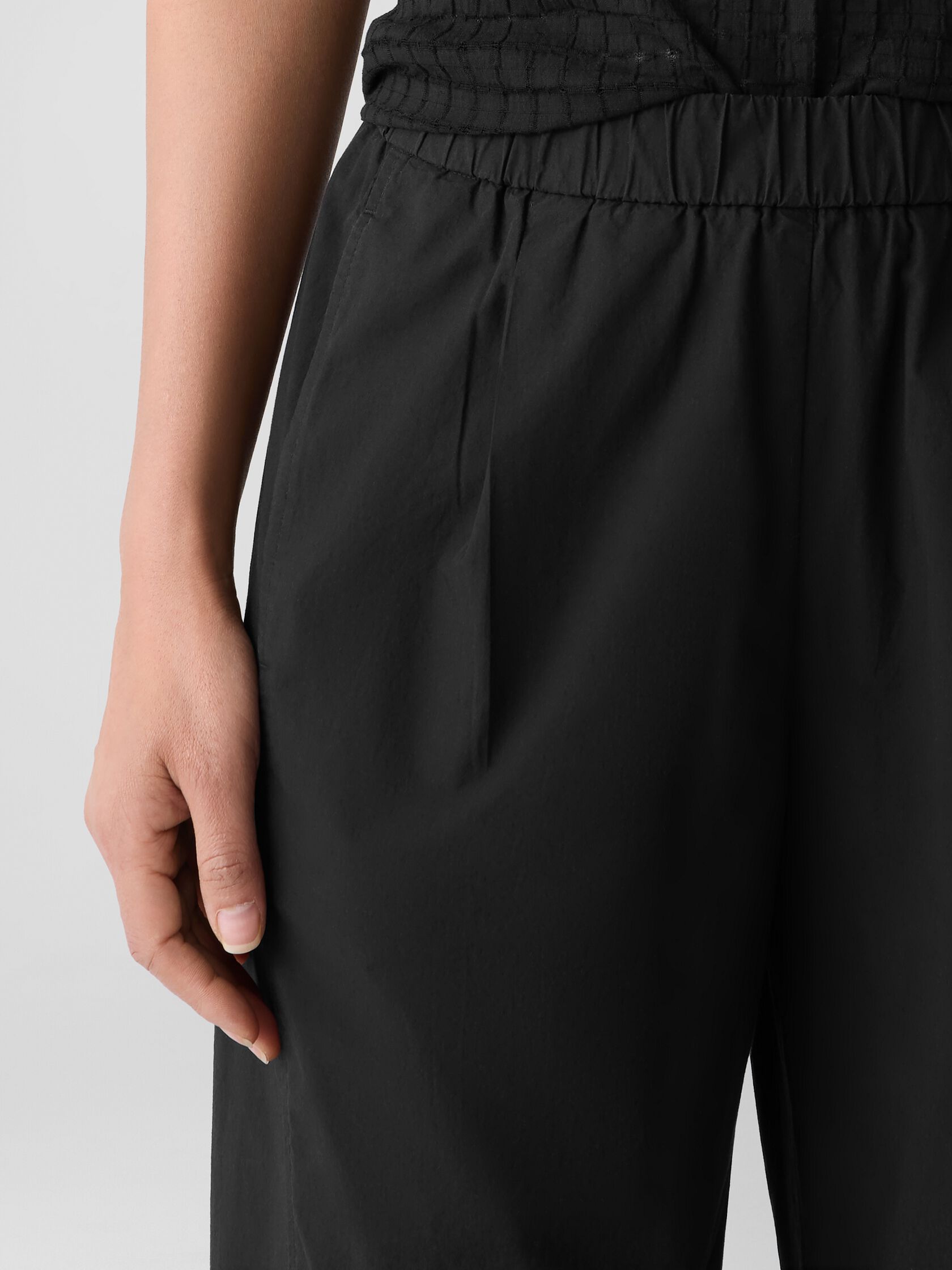 Washed Organic Cotton Poplin Lantern Pant