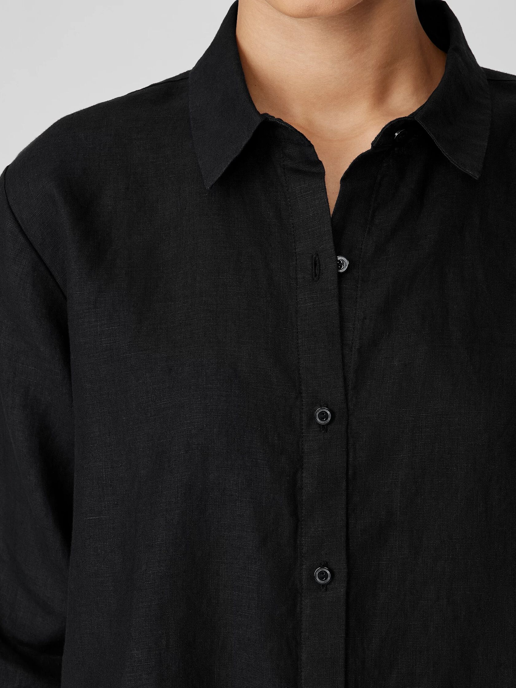 Organic Handkerchief Linen Classic Collar Shirt