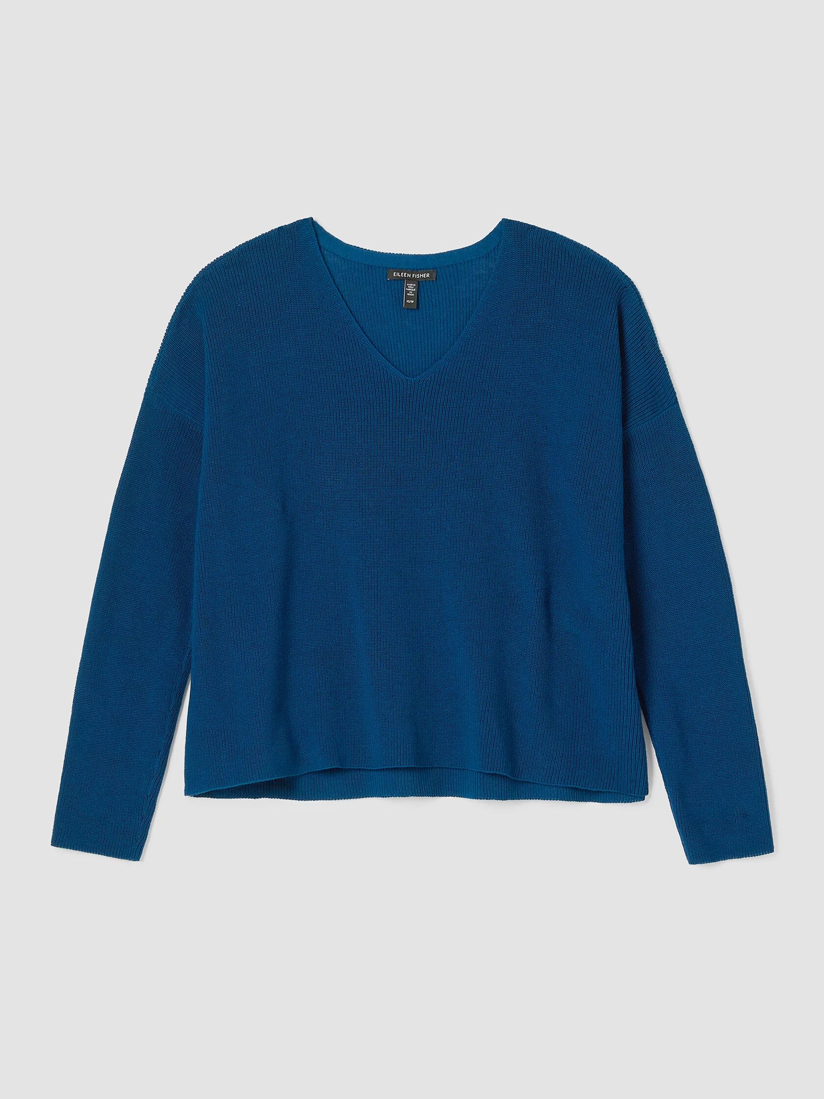 Peruvian Organic Cotton Crepe V-Neck Top