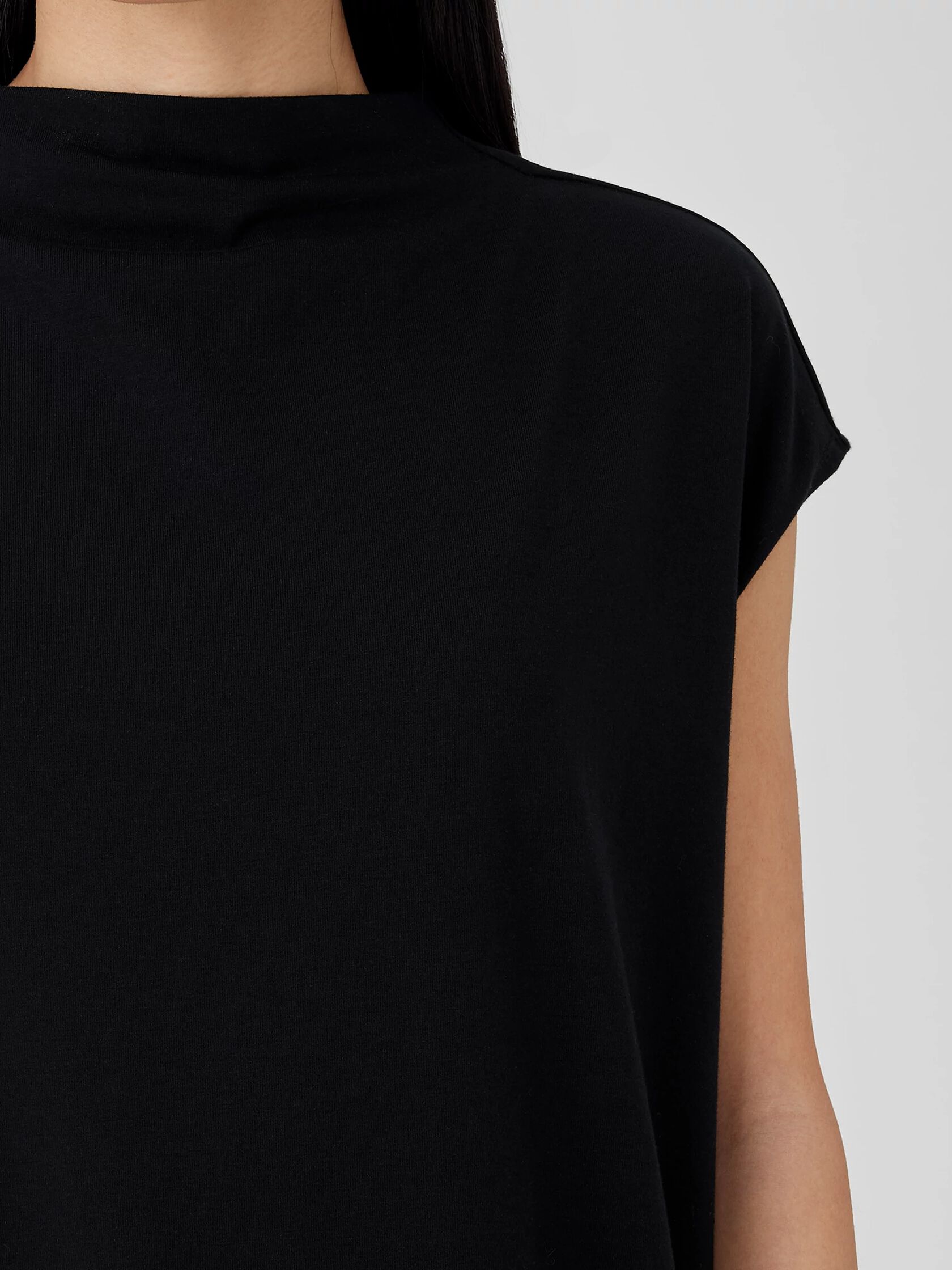 Traceable Organic Cotton Jersey Funnel Neck Dress