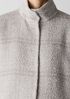 Luxe Alpaca Windowpane Stand Collar Coat