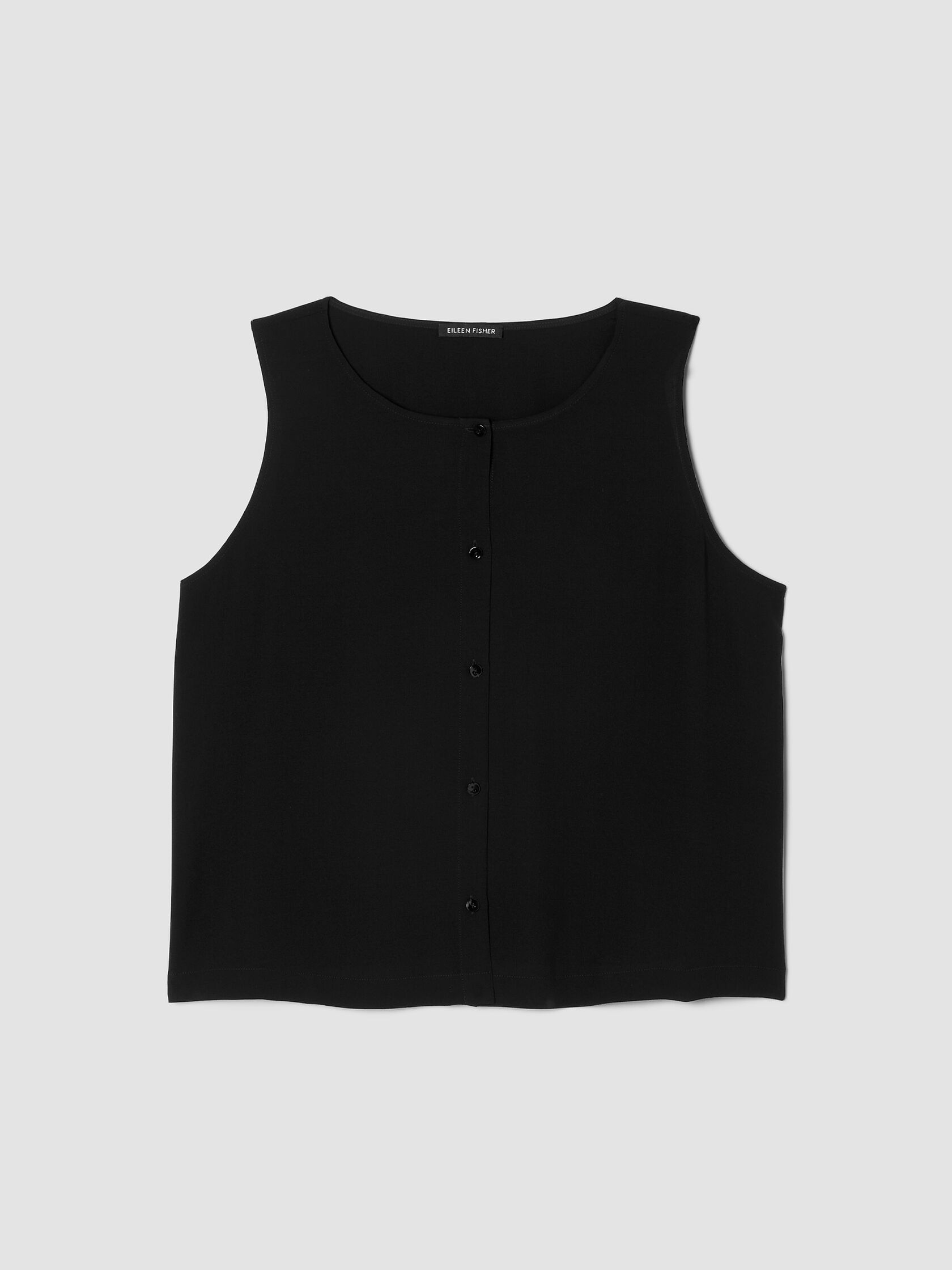 Silk Georgette Crepe Round Neck Vest