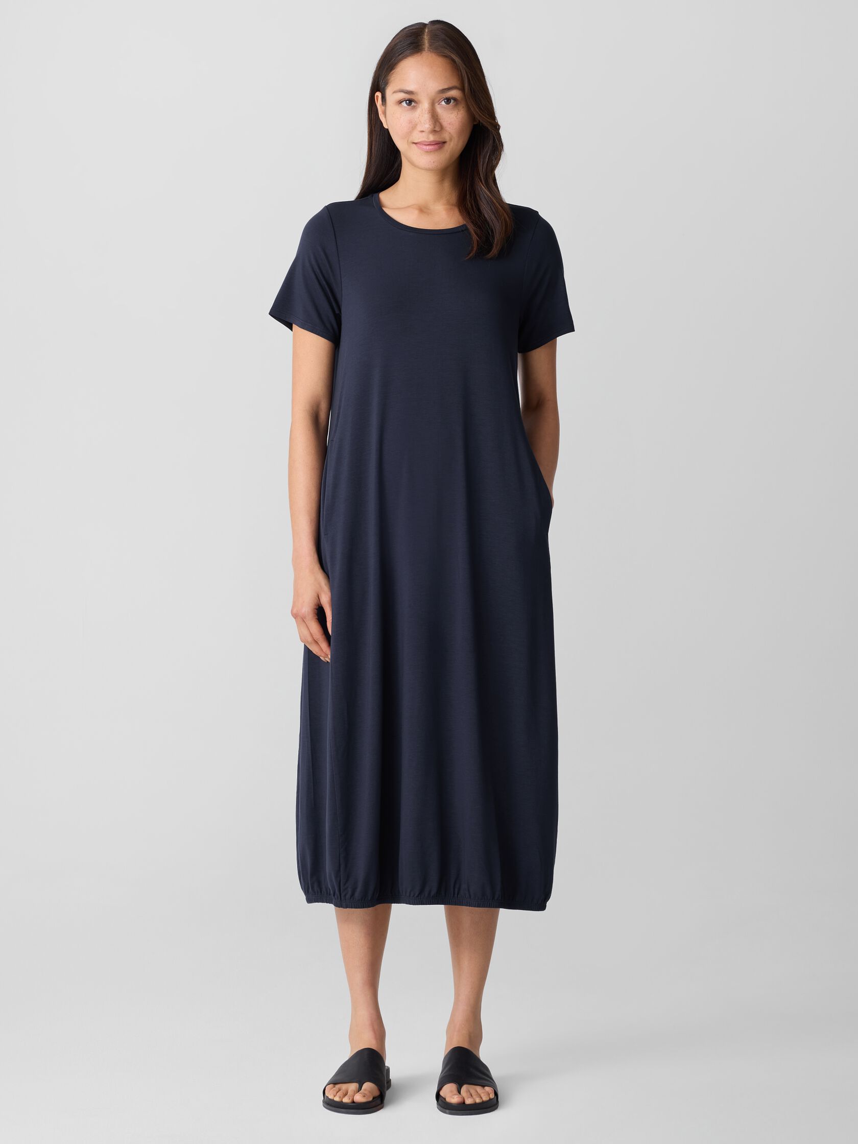 Fine Jersey Lantern Dress