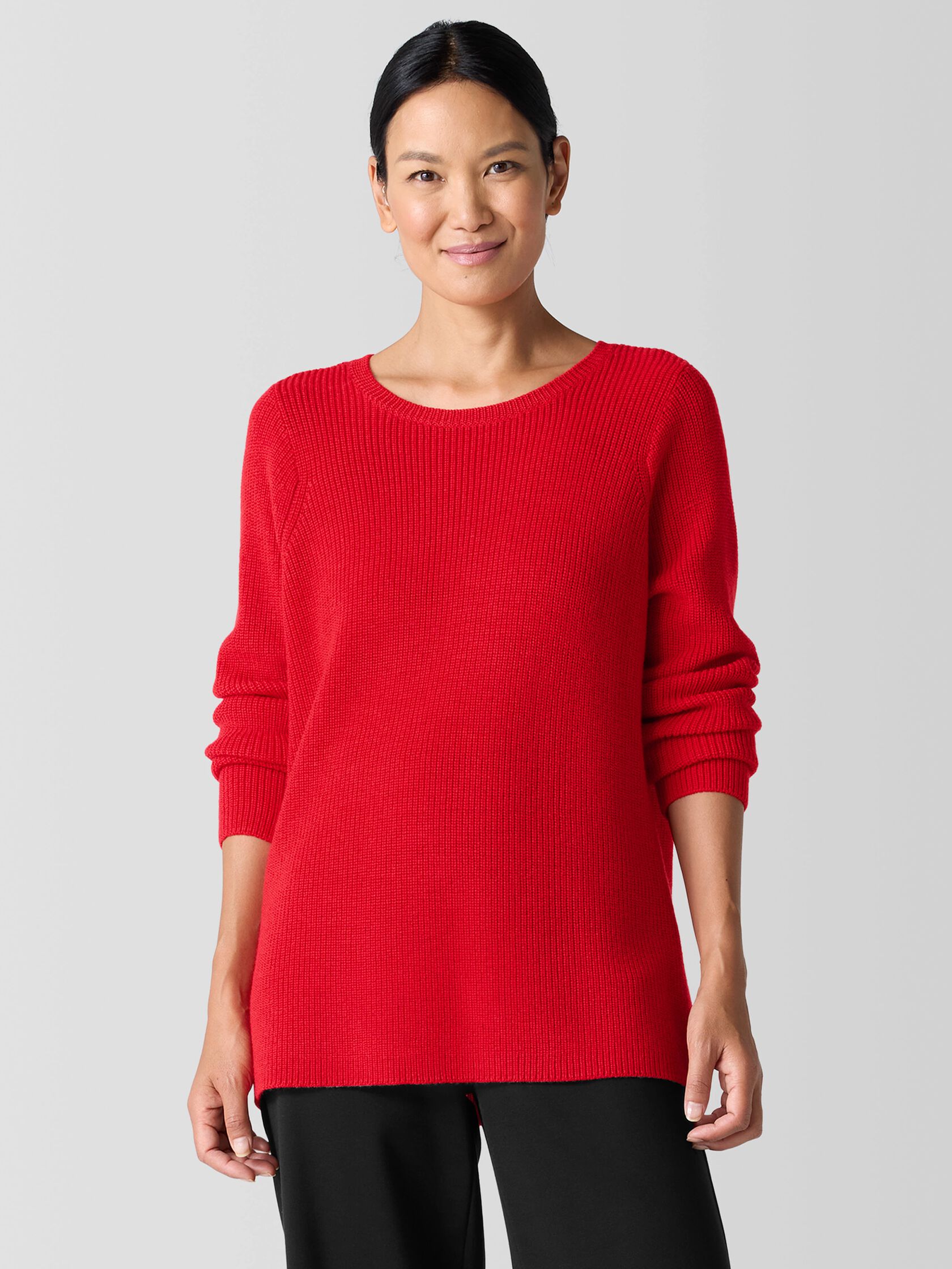 Merino Crew Neck Top in Regenerative Wool