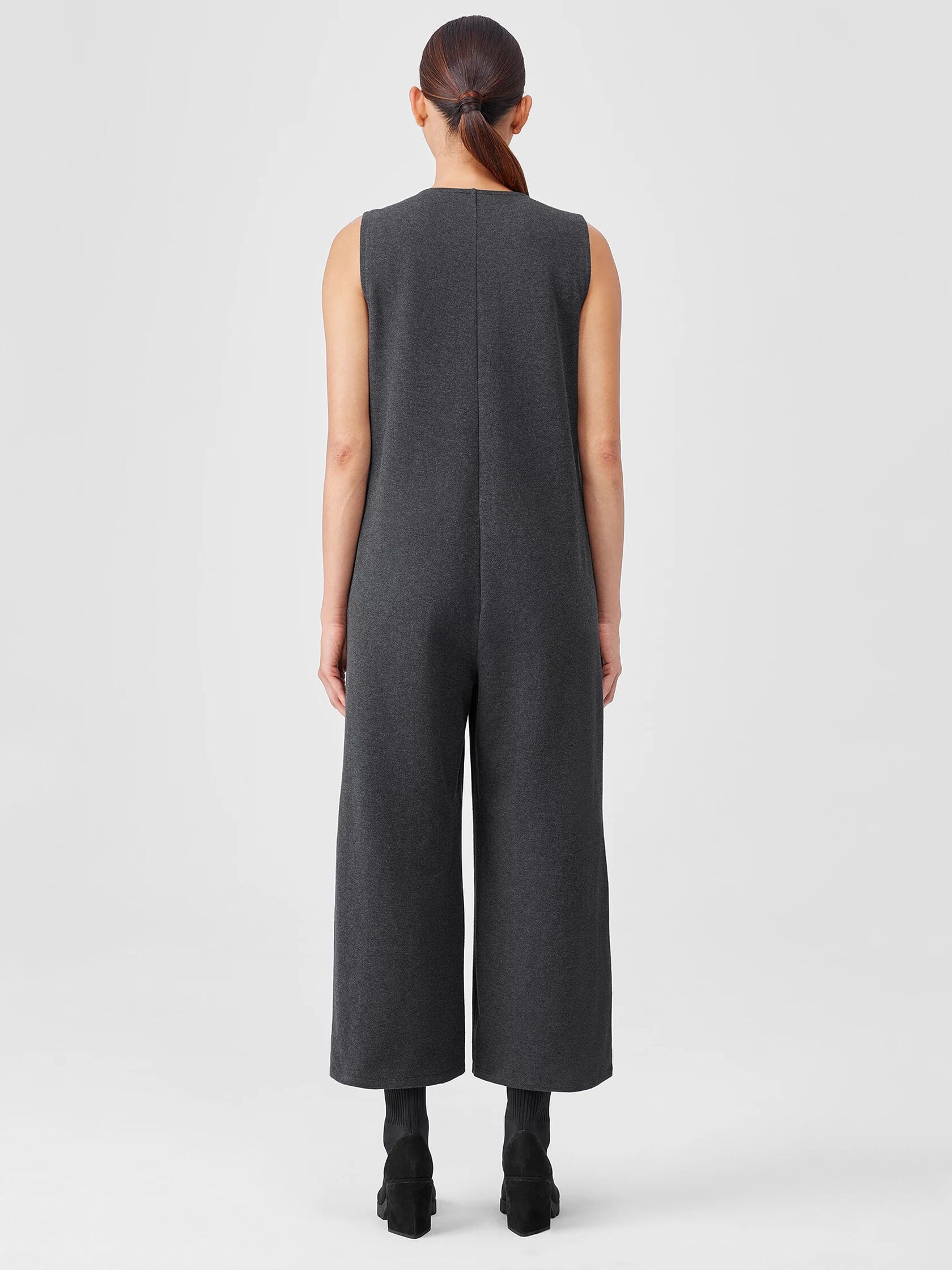 Organic Cotton Melange Crepe Jumpsuit