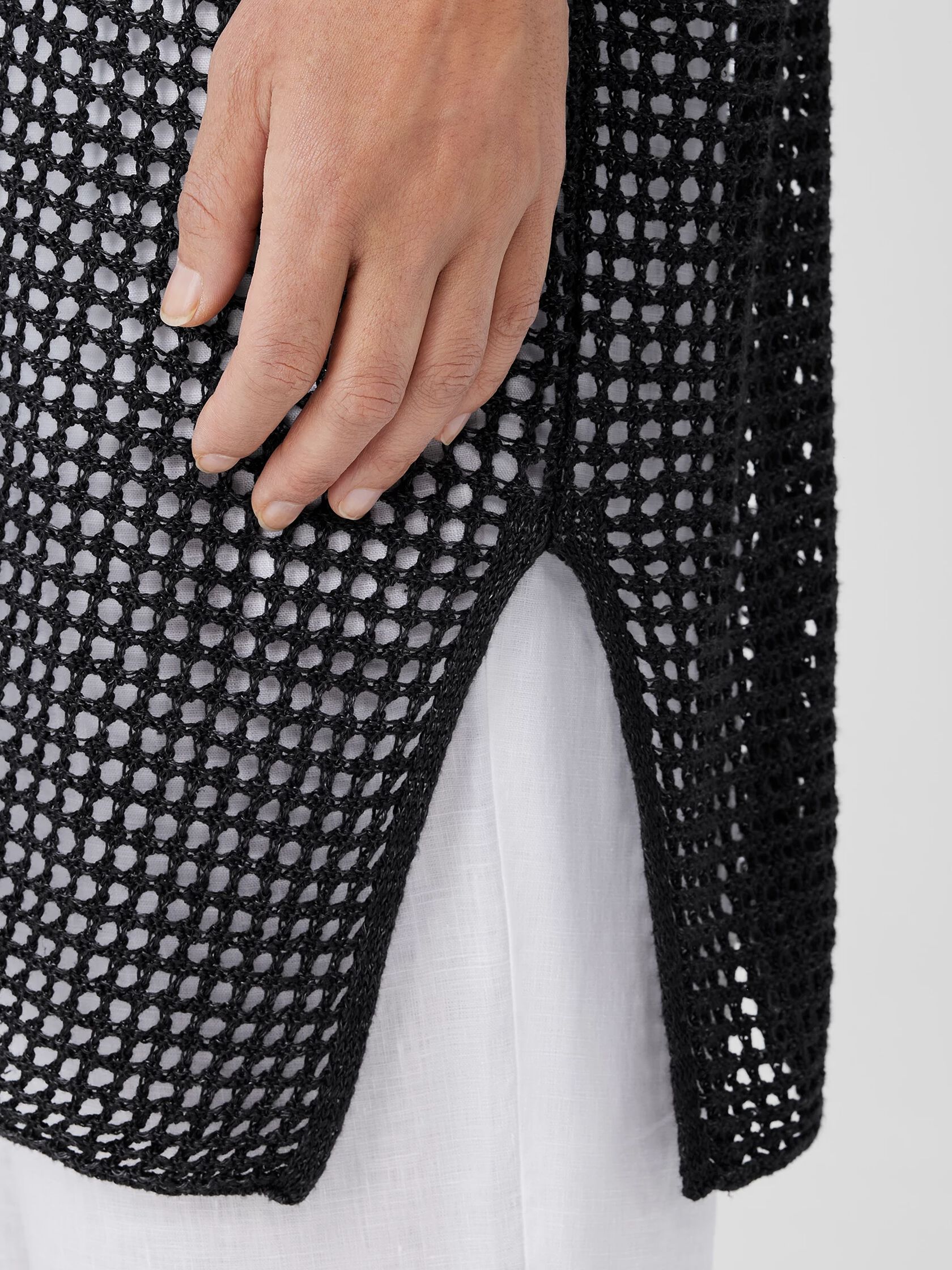 Organic Linen D&eacute;lav&eacute; Long Cardigan