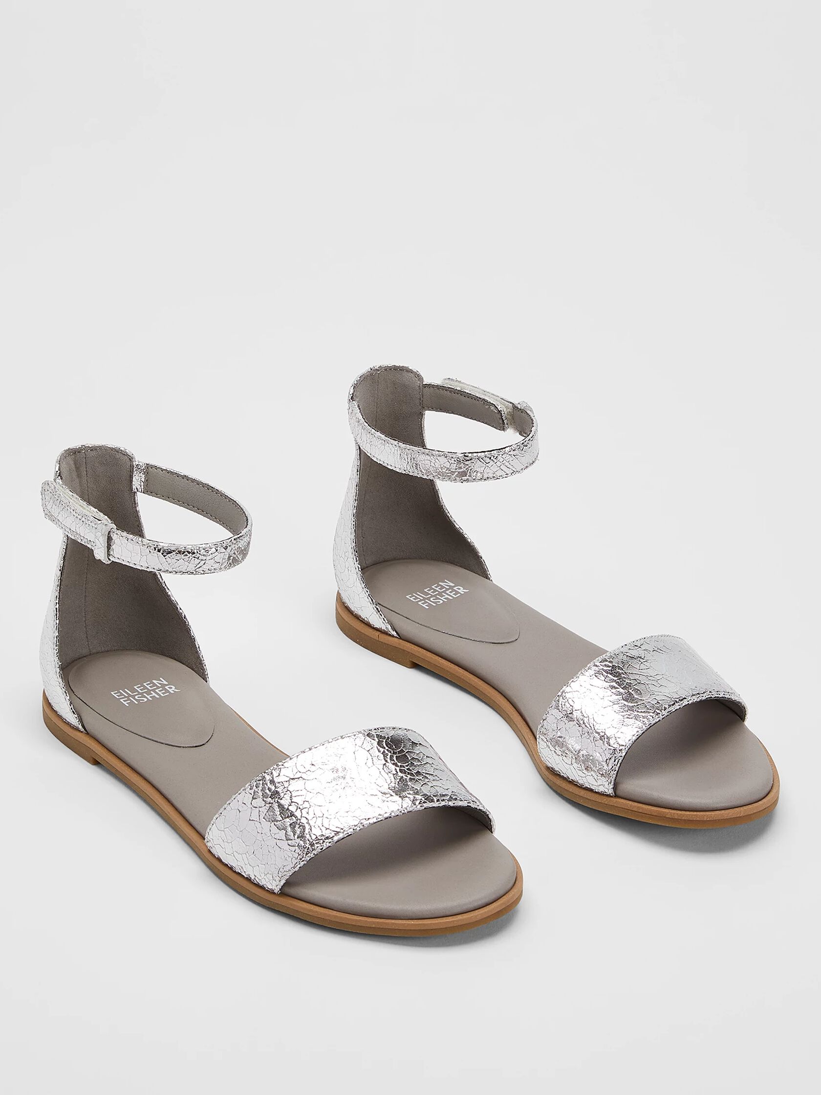 Razz Metallic Leather Ankle-Strap Sandal