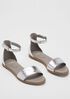 Razz Metallic Leather Ankle-Strap Sandal