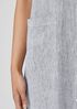Striped Organic Linen Crinkle&nbsp;Sleeveless Shirtdress