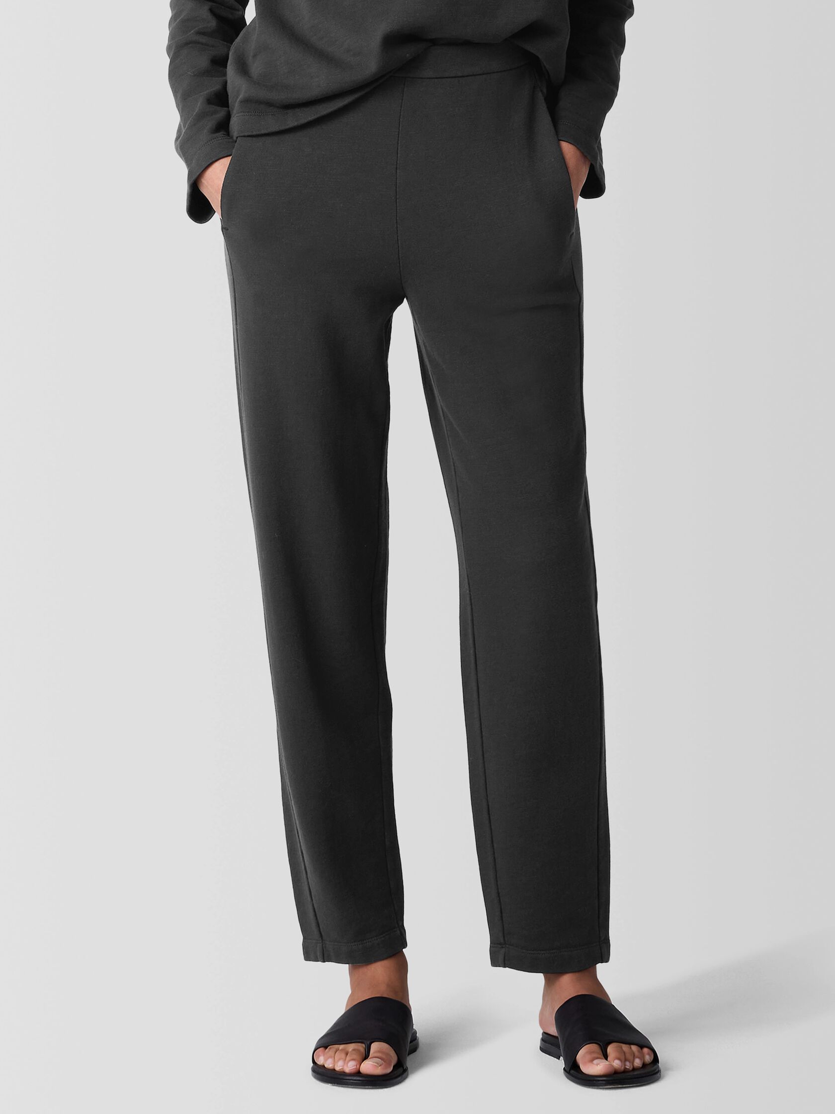 Garment-Dyed Terry Slouchy Pant