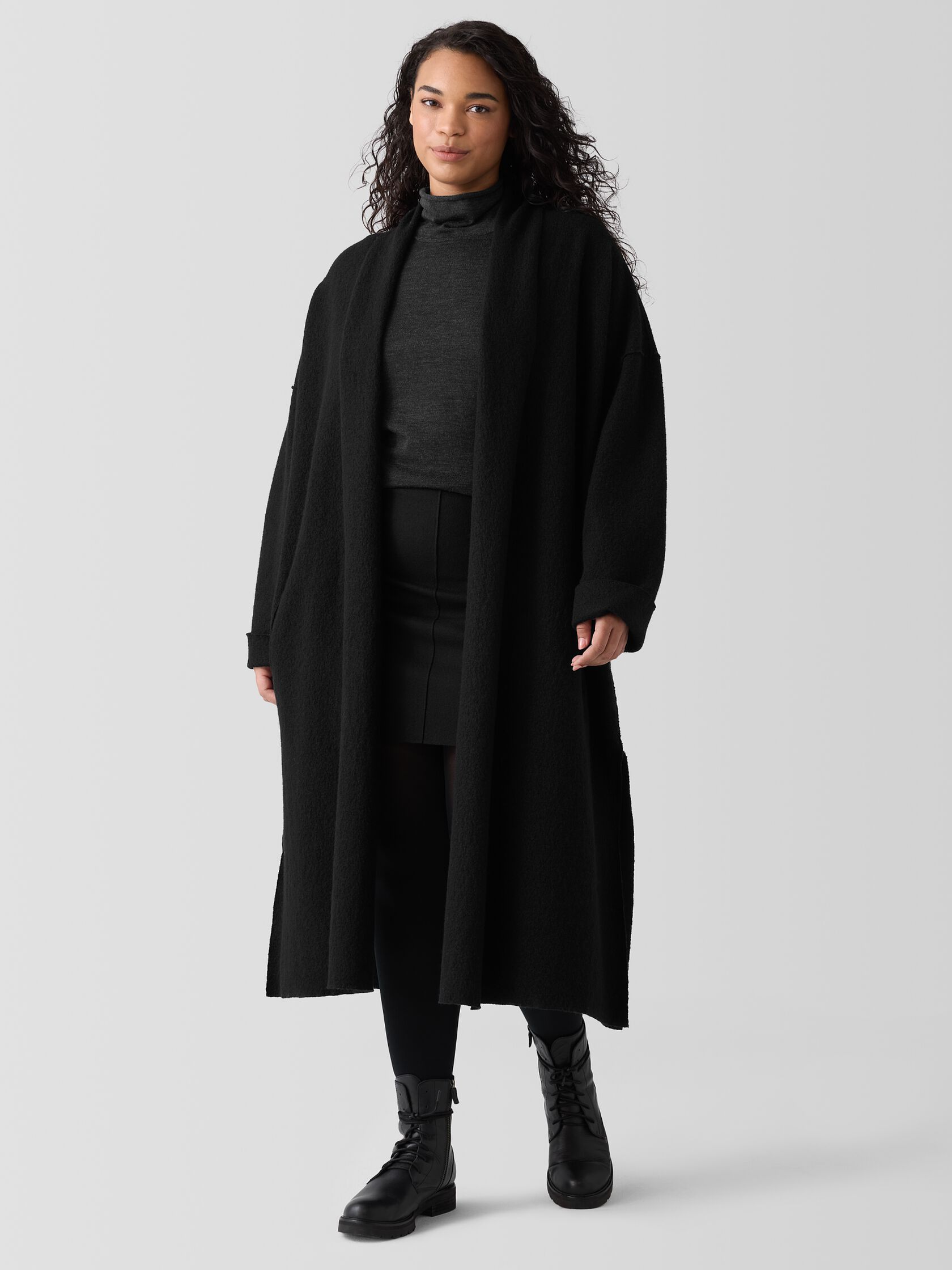 Lightweight Boiled Wool Icon Coat in Regenerative Wool