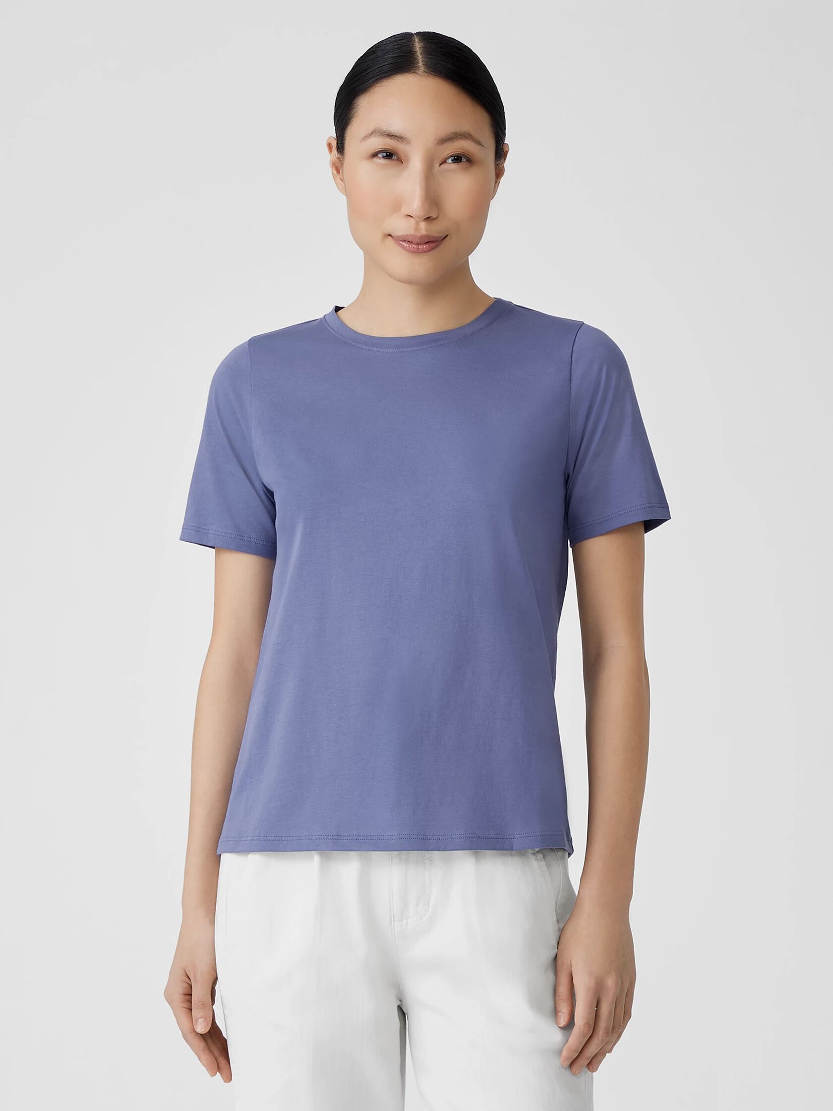 Organic Pima Cotton Jersey Round Neck Tee